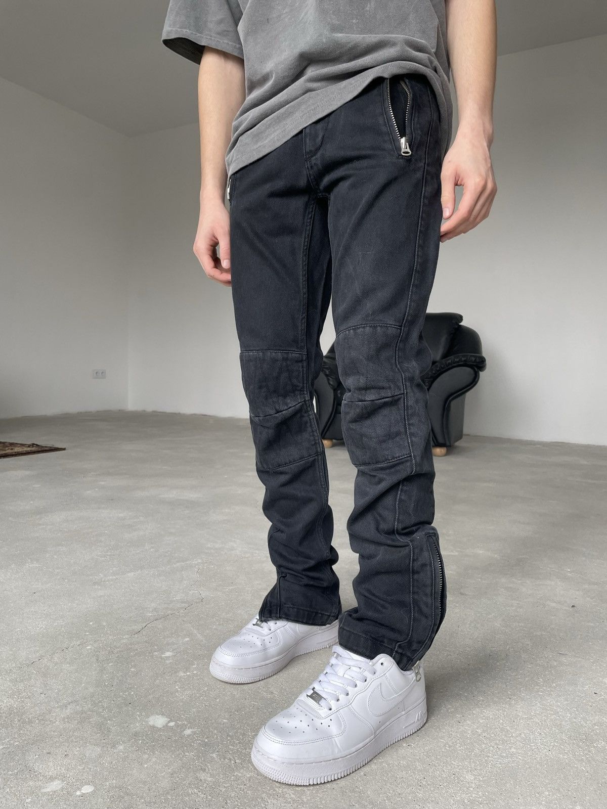 H&M × Isabel Marant H&M x Isabel Marant biker jeans double knee Size US 30 / EU 46 - 2 Thumbnail