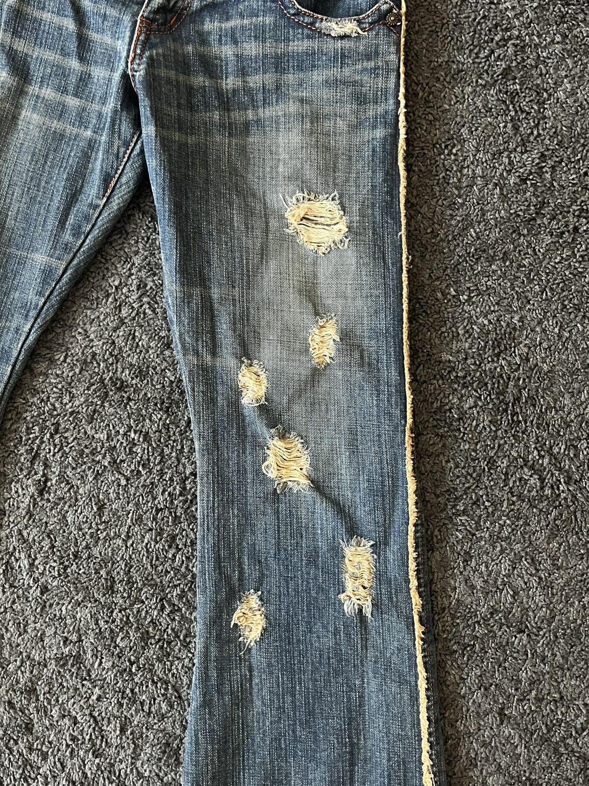 Obelisk Obelisk SS06 mudwashed fringe denim Size US 27 - 2 Thumbnail