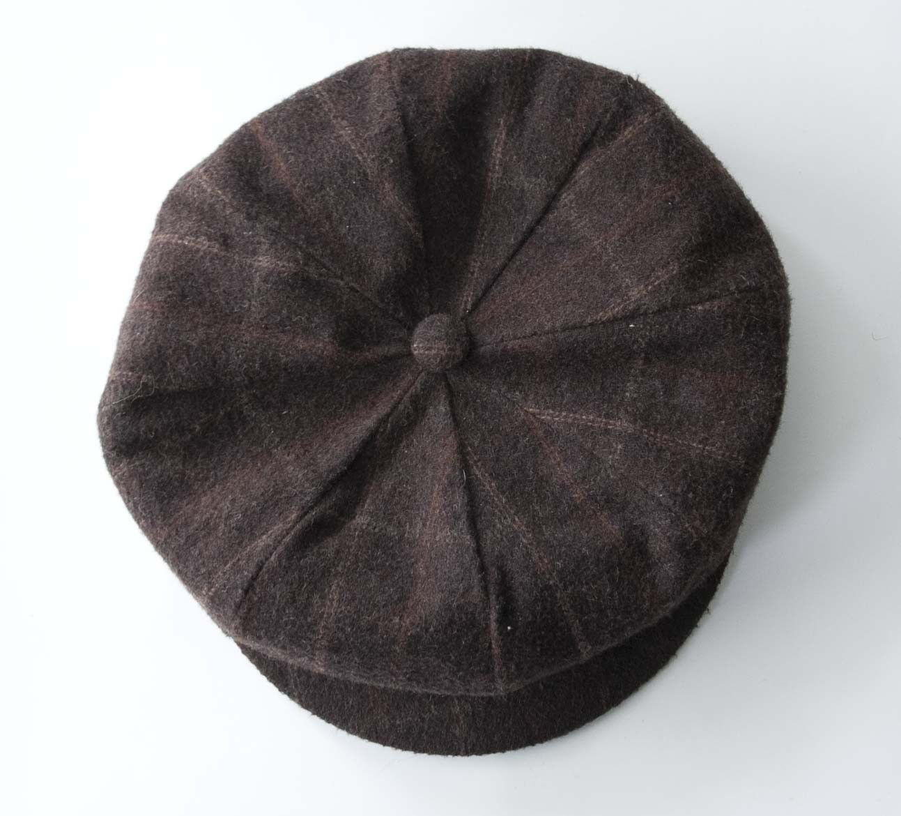 Vintage Magill Cabbie Dark Brown Newsboy Hat Ear Flap Size XL Size ONE SIZE - 3 Thumbnail