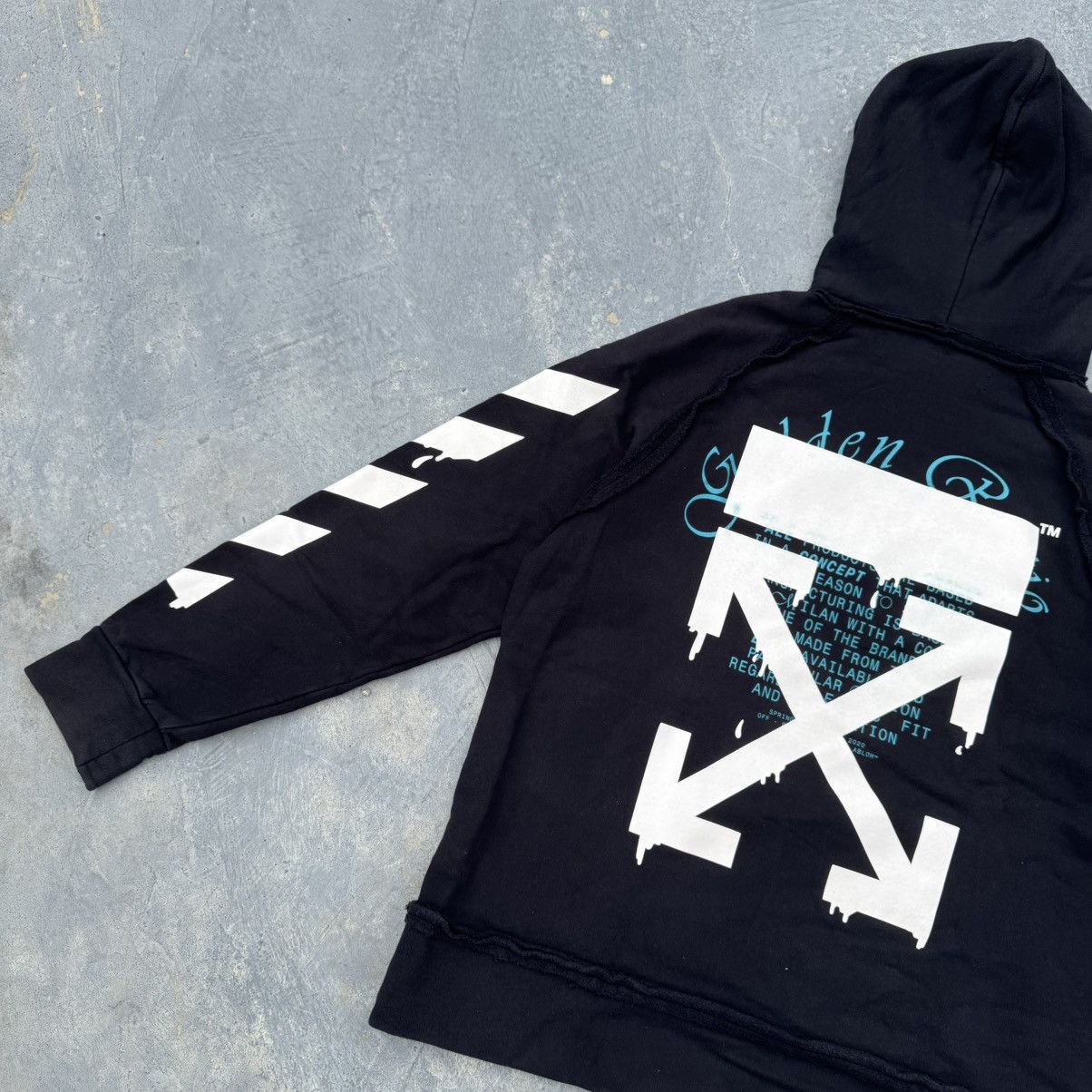 Off-White Off White X Virgil Abloh Black Dripping Arrow Hoodie Size US XS / EU 42 / 0 - 3 Thumbnail