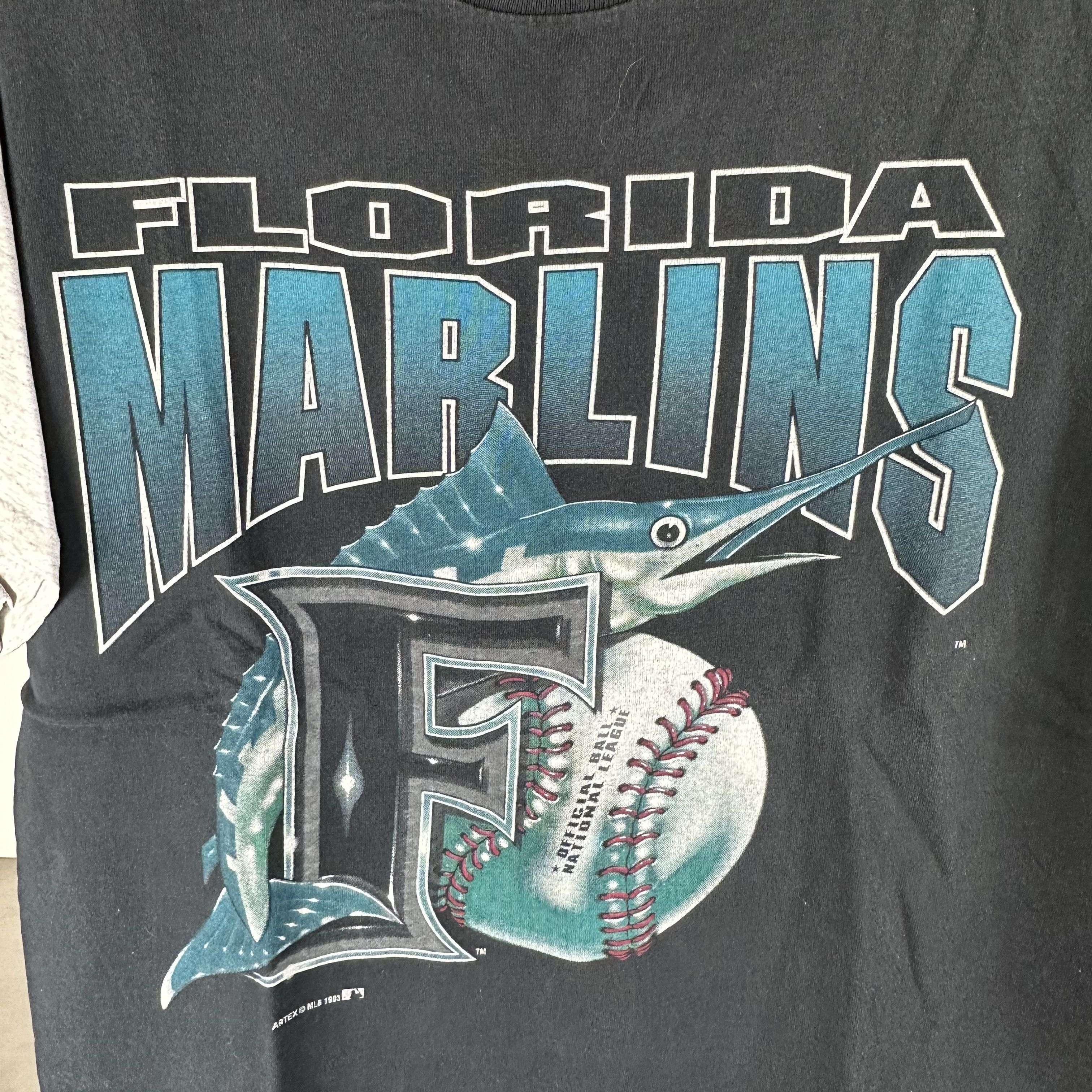 Vintage ​​​​​1993 Florida Marlins Baseball MLB Large​ T-Shirt Size US L / EU 52-54 / 3 - 2 Thumbnail