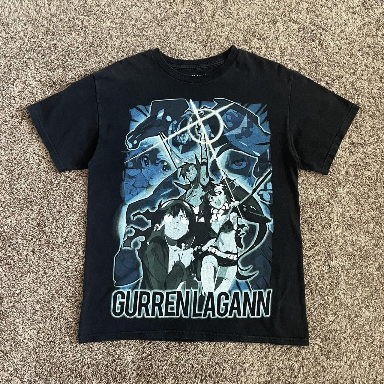 Anime Gurren Lagann Vintage Anime Tee Y2K Retro Cartoon Manga Size US M / EU 48-50 / 2 - 1 Thumbnail