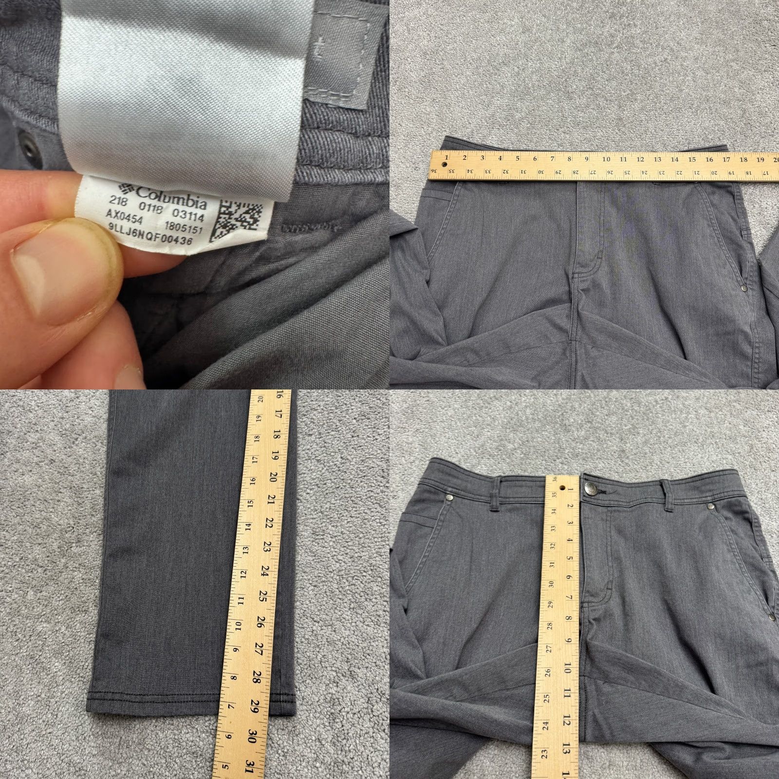Vintage Columbia Straight Leg Chino Pants Mens 36x30 Gray Flat Front Casual Outdoor Prep Size US 36 / EU 52 - 9 Thumbnail