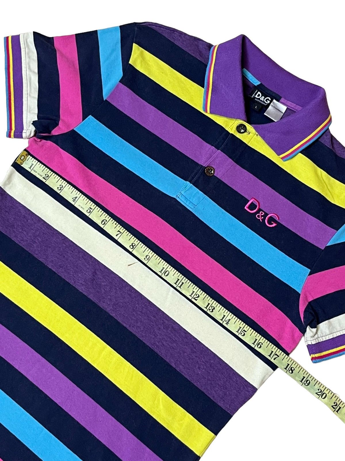 Dolce & Gabbana NICE🔥DOLCE & GABBANA STRIPED POLO SHIRT Size US XS / EU 42 / 0 - 7 Thumbnail