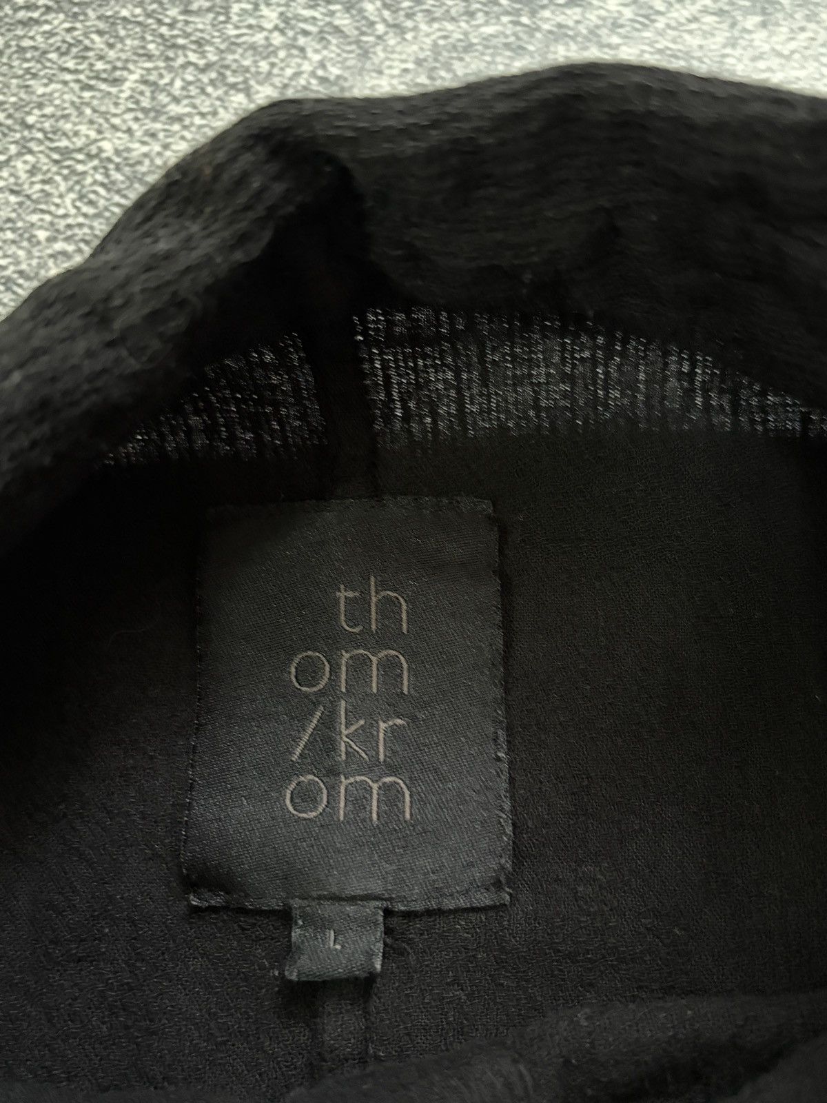 Thom Krom Thom Krom Black Asymmetric Distressed Hem Shirt L Size L / US 10 / IT 46 - 3 Thumbnail