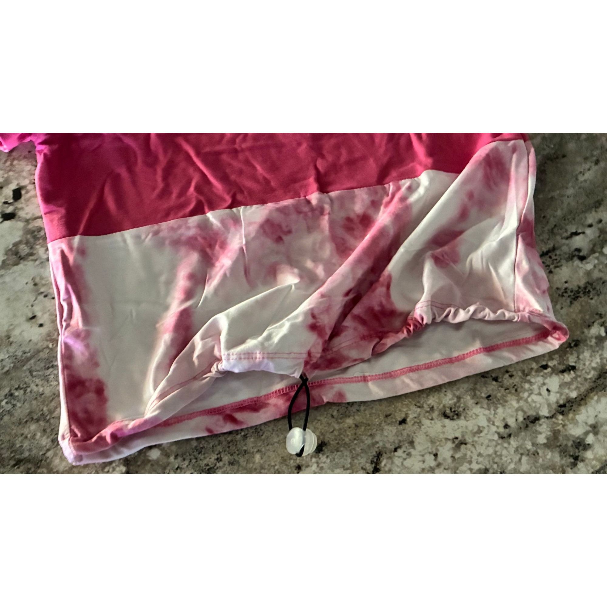 Other Stylish Tie Dye Hooded Short Sleeve Athletic Set In PINK Size 27" / US 4 / IT 40 - 4 Thumbnail