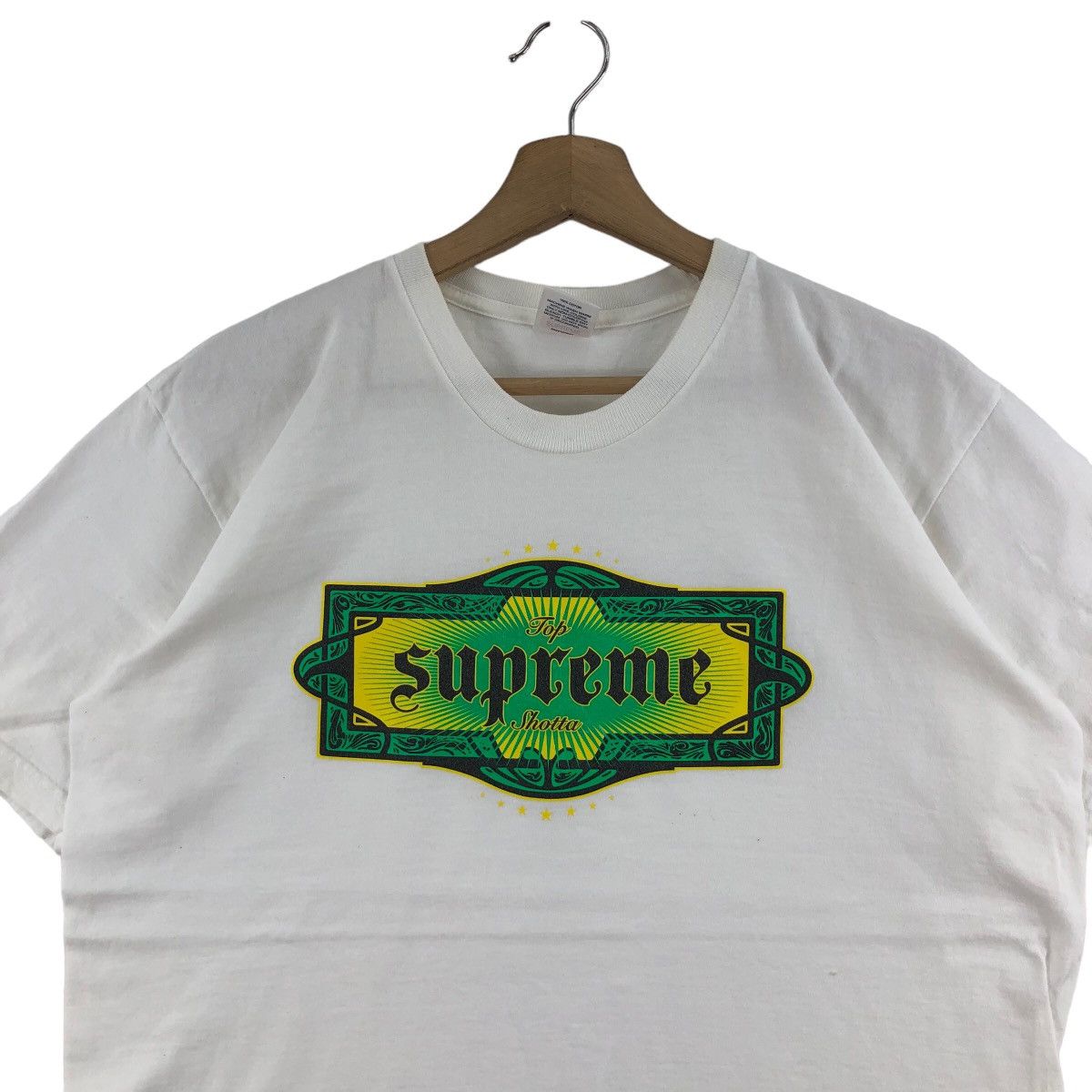 Supreme SUPREME Top Shotta Tee White Medium Size Size US M / EU 48-50 / 2 - 2 Thumbnail