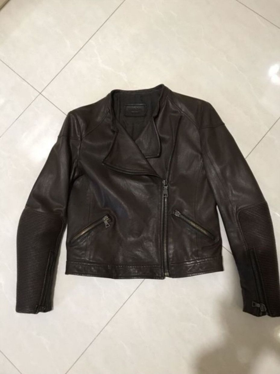 Prada Prada Leather Biker Jacket Size M / US 6-8 / IT 42-44 - 1 Thumbnail