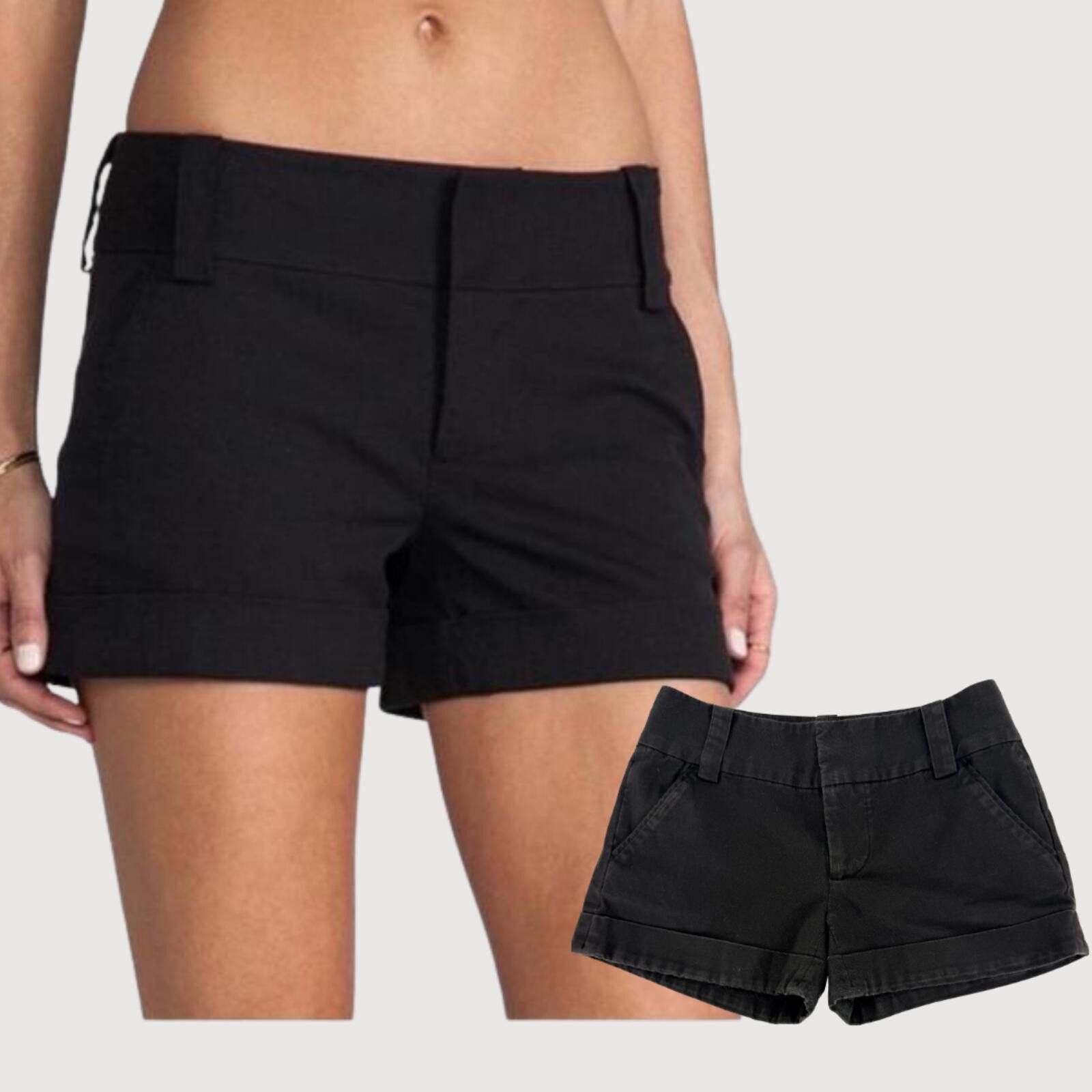 Other Alice & Olivia Cady Tailored Shorts Washed Black 0 Size 25" / US 0 / IT 36 - 1 Thumbnail