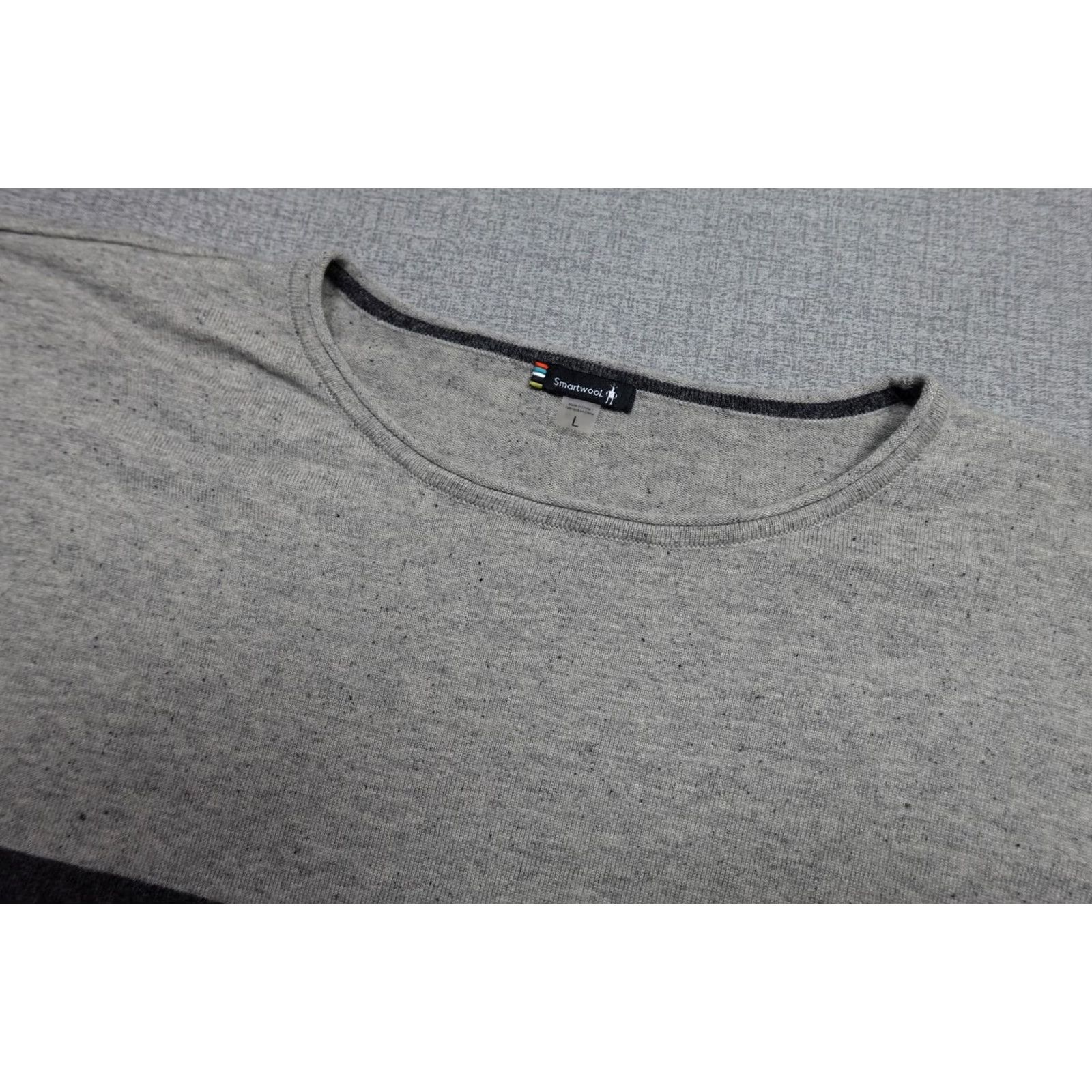 Smartwool Smartwool Shadow Pine Sweater Womens Large Gray Crewneck Colorblock Long Wool Knit Pullover Casual Fall Winter Short Sleeve Size L / US 10 / IT 46 - 2 Thumbnail