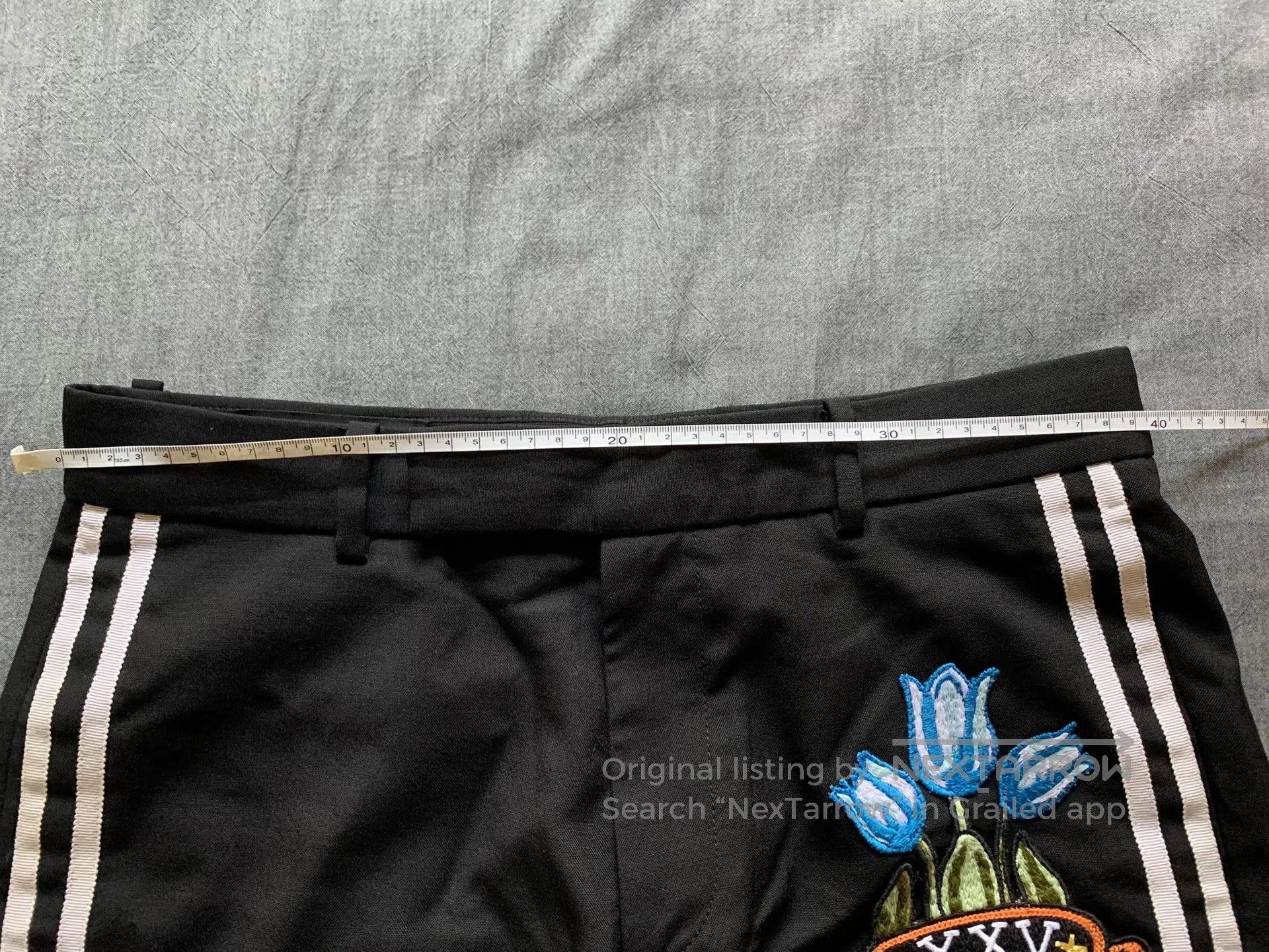 Gucci Gucci Side Stripe Embroidered Floral Shorts. Size US 28 / EU 44 - 8 Thumbnail