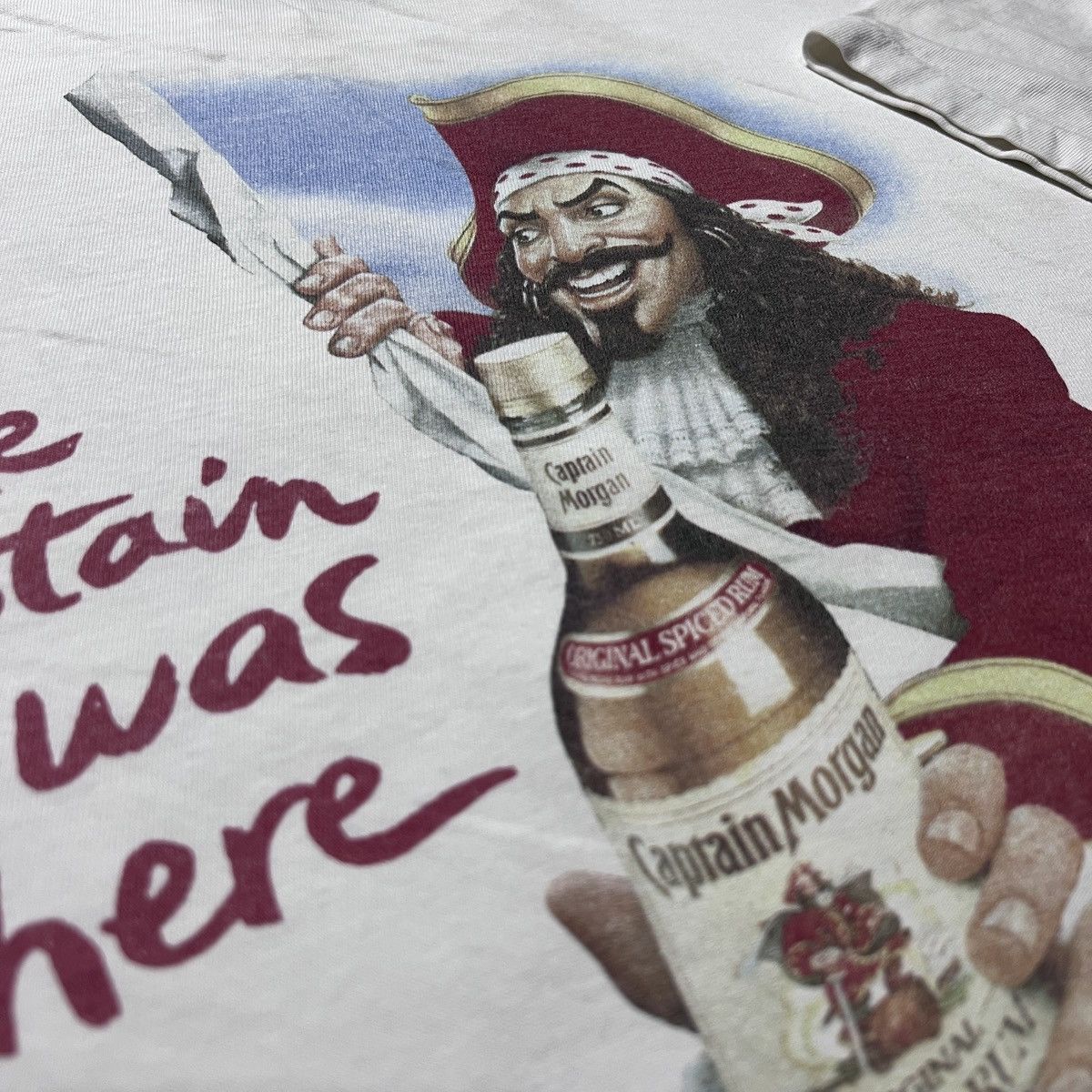 Vintage Vintage 90s Captain morgan Promo Tee graphic streetwear Size US L / EU 52-54 / 3 - 3 Thumbnail