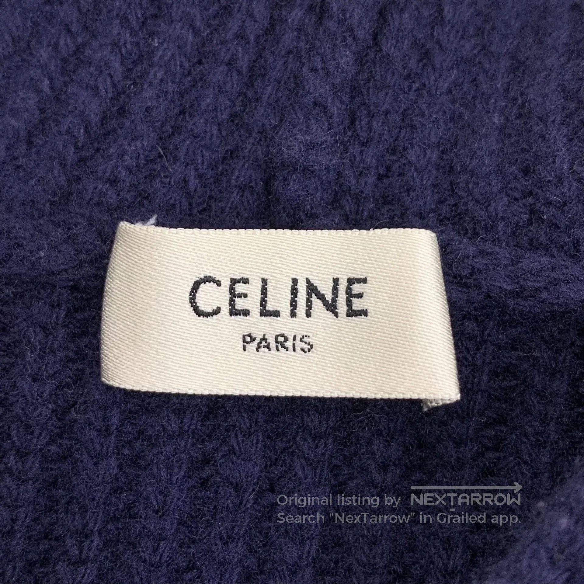 Celine Celine Logo Letter Wool Hooded Sweater. Size S / US 4 / IT 40 - 5 Thumbnail