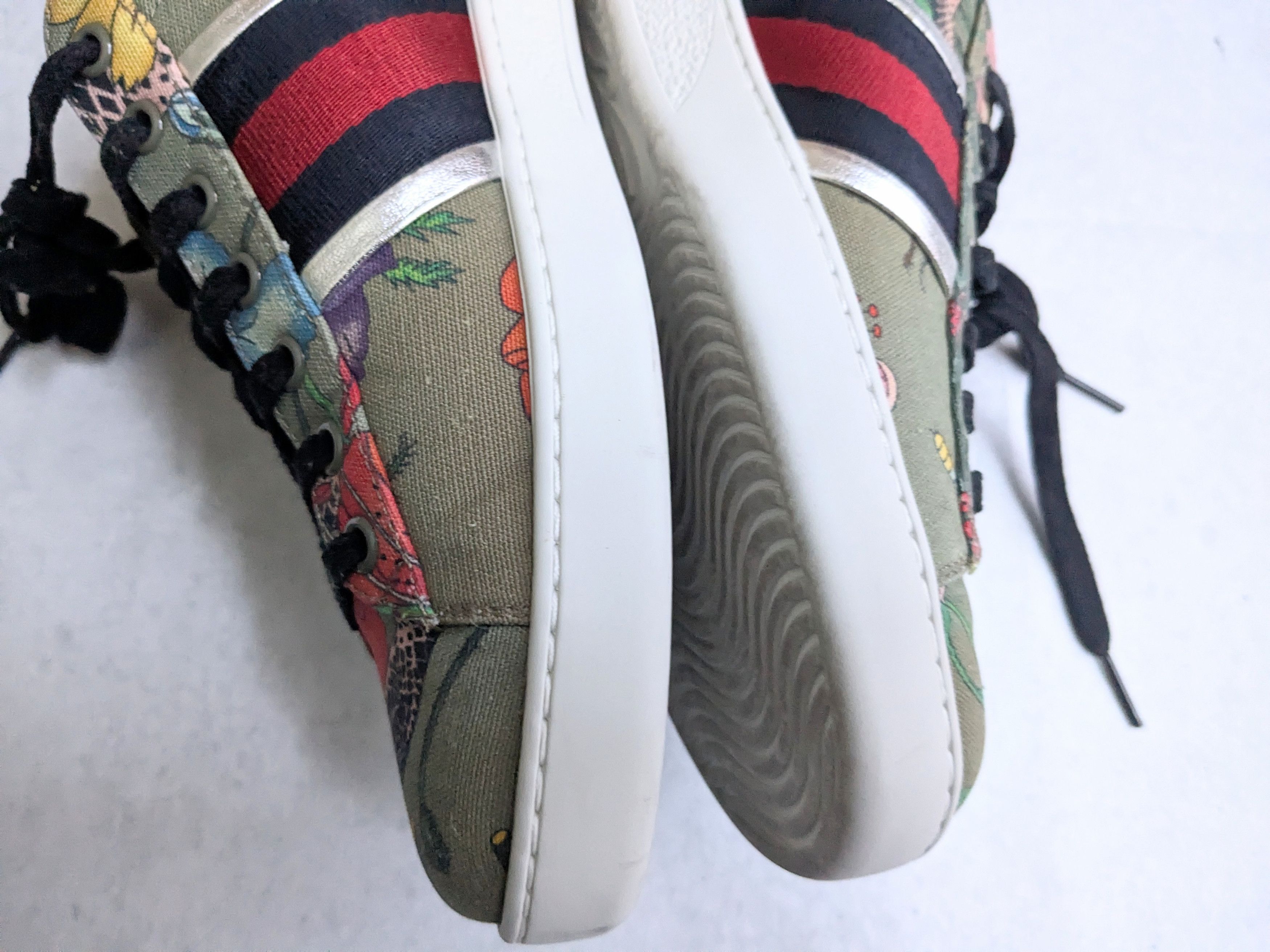 Gucci Gucci Ace Sneakers Green Floral Snake 8.5 Low Tops Size US 8.5 / EU 41-42 - 15 Thumbnail