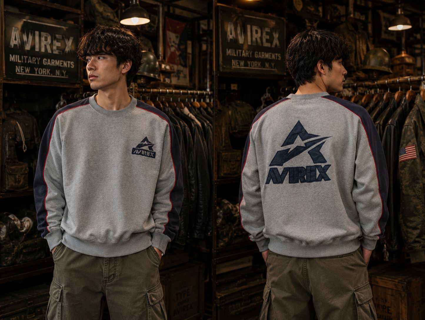 Avirex Vintage Avirex USA Varsity HIP HOP RAP Crewneck Sweatshirt Size US XL / EU 56 / 4 - 1 Thumbnail
