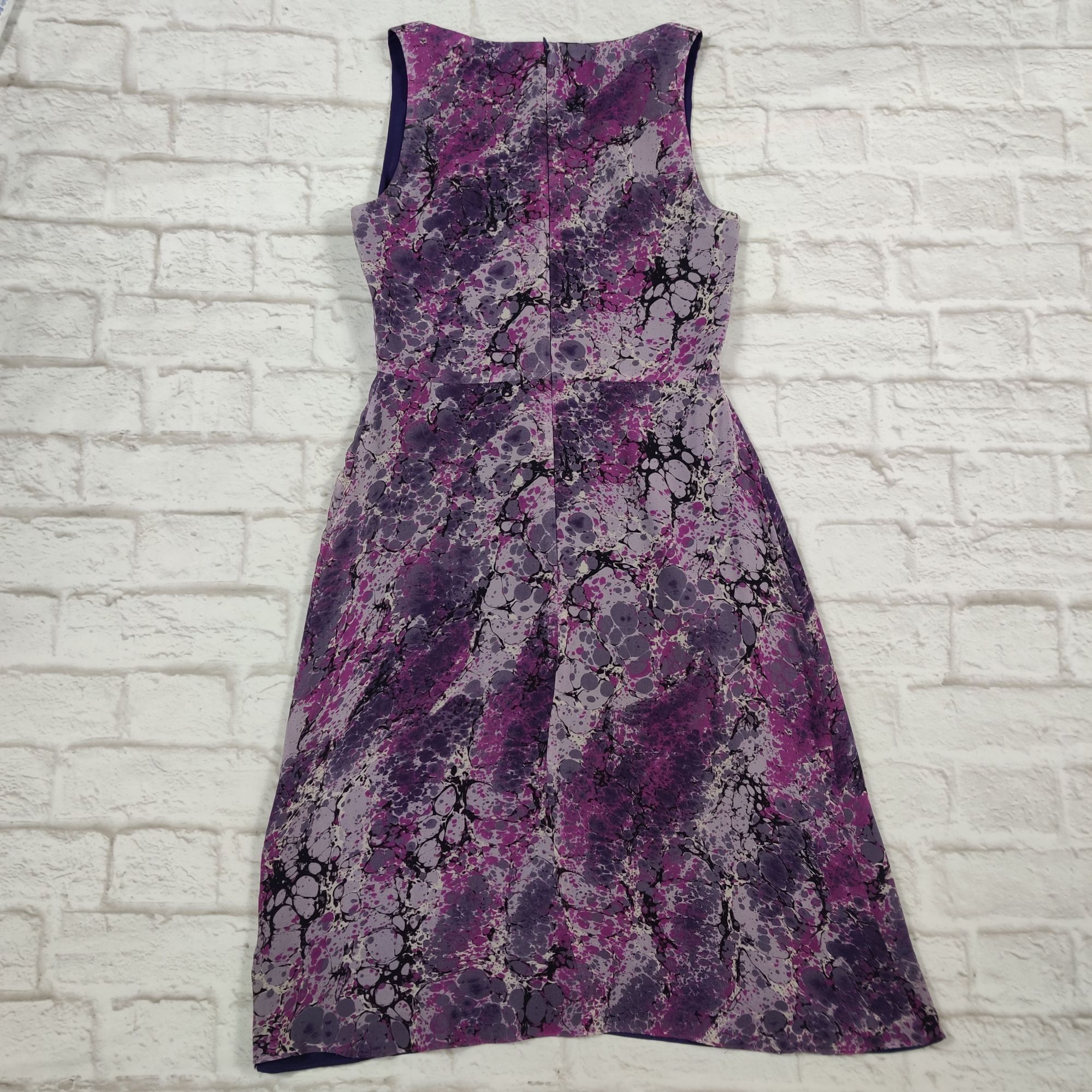 Vintage Andrea Polizzi for Rex Lester 4 Purple Abstract Print Silk S Size S / US 4 / IT 40 - 3 Thumbnail