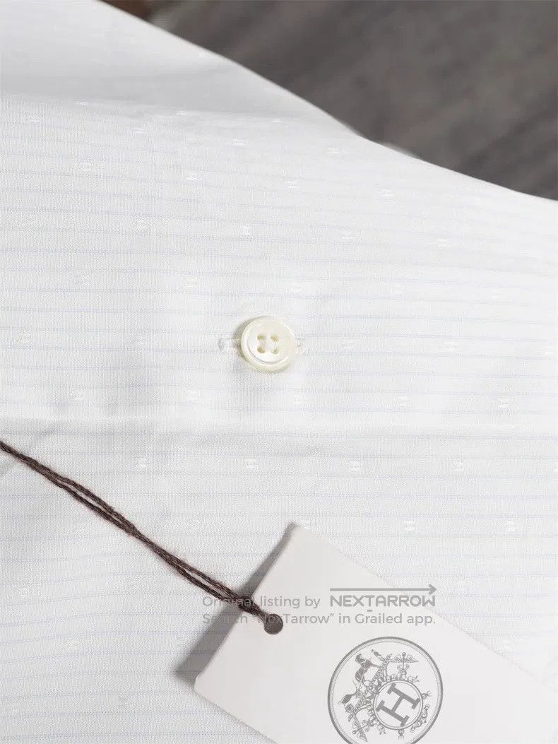 Hermes Hermes size 39 Men's striped white shirt Size US XXS / EU 40 - 5 Thumbnail