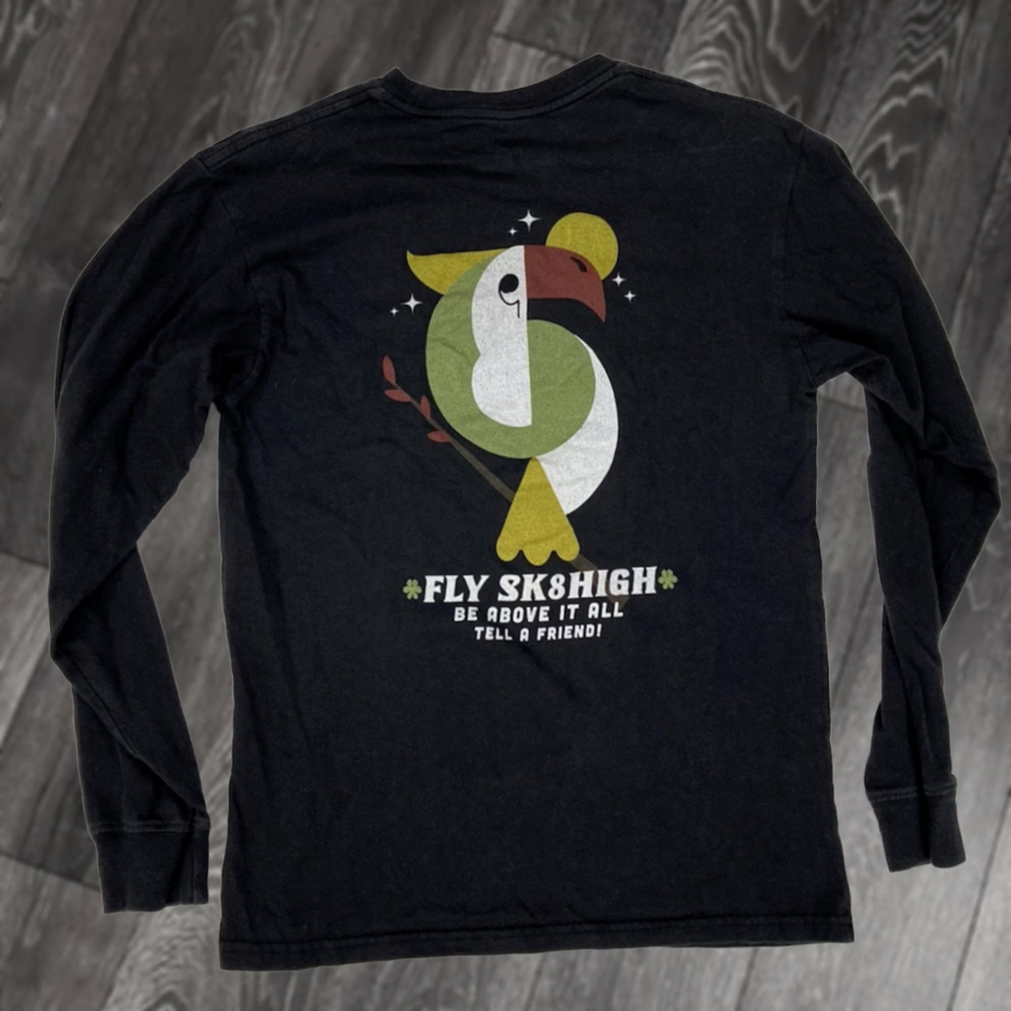Vans Vans Fly Sk8high Graphic T-shirt Women Small Black Long Sleeve Shirt Mens? No. Size S / US 4 / IT 40 - 1 Thumbnail