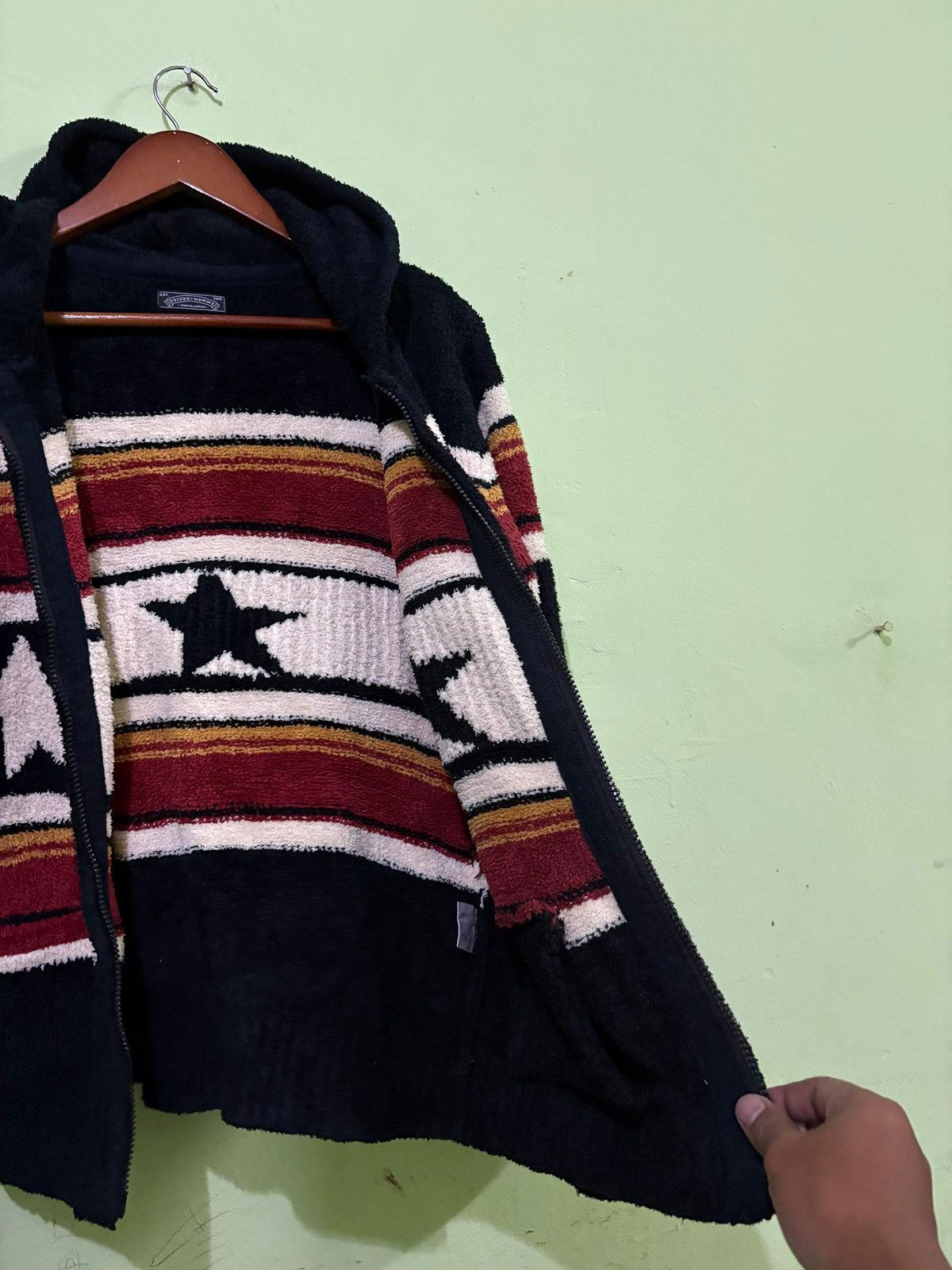 Hysteric Glamour × Japanese Brand × Tornado Mart VTG 90 291295 Homme Sweater Knitwear Star Design With Hoodie Size US M / EU 48-50 / 2 - 5 Thumbnail