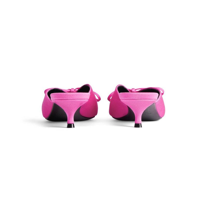 Balenciaga o1srvl11e0526 Knife Bow 40mm Mules in Pink Size US 7 / IT 37 - 5 Thumbnail