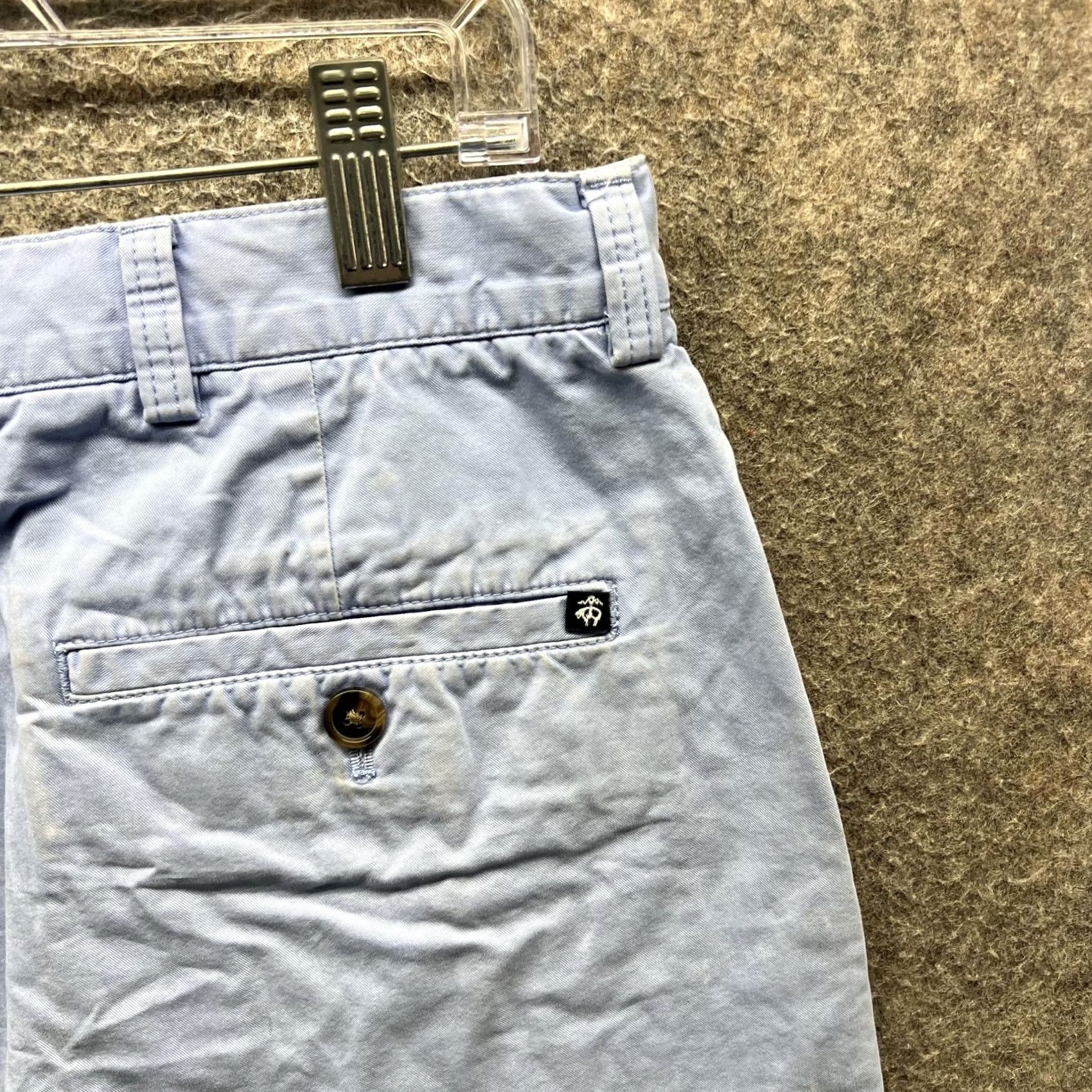 Brooks Brothers Brooks Brothers 346 Shorts Mens 36 Blue Pleated Chino Cotton Casual Summer Size US 36 / EU 52 - 7 Thumbnail