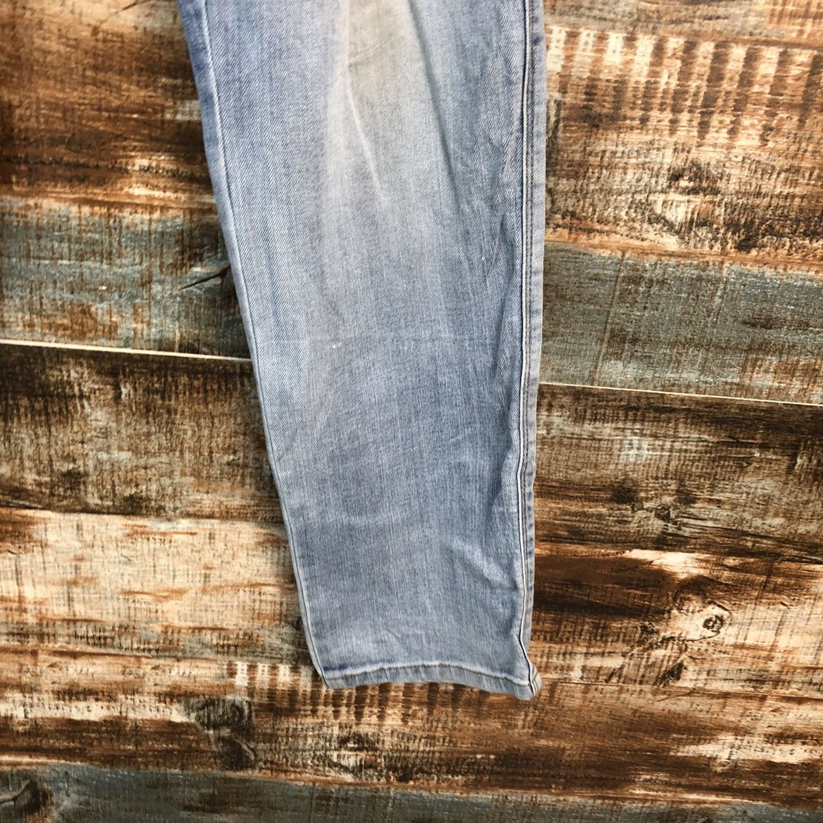Japanese Brand Burtle Blue faded Multipocket ripped Denim Pants #A2146 Size US 33 - 12 Thumbnail