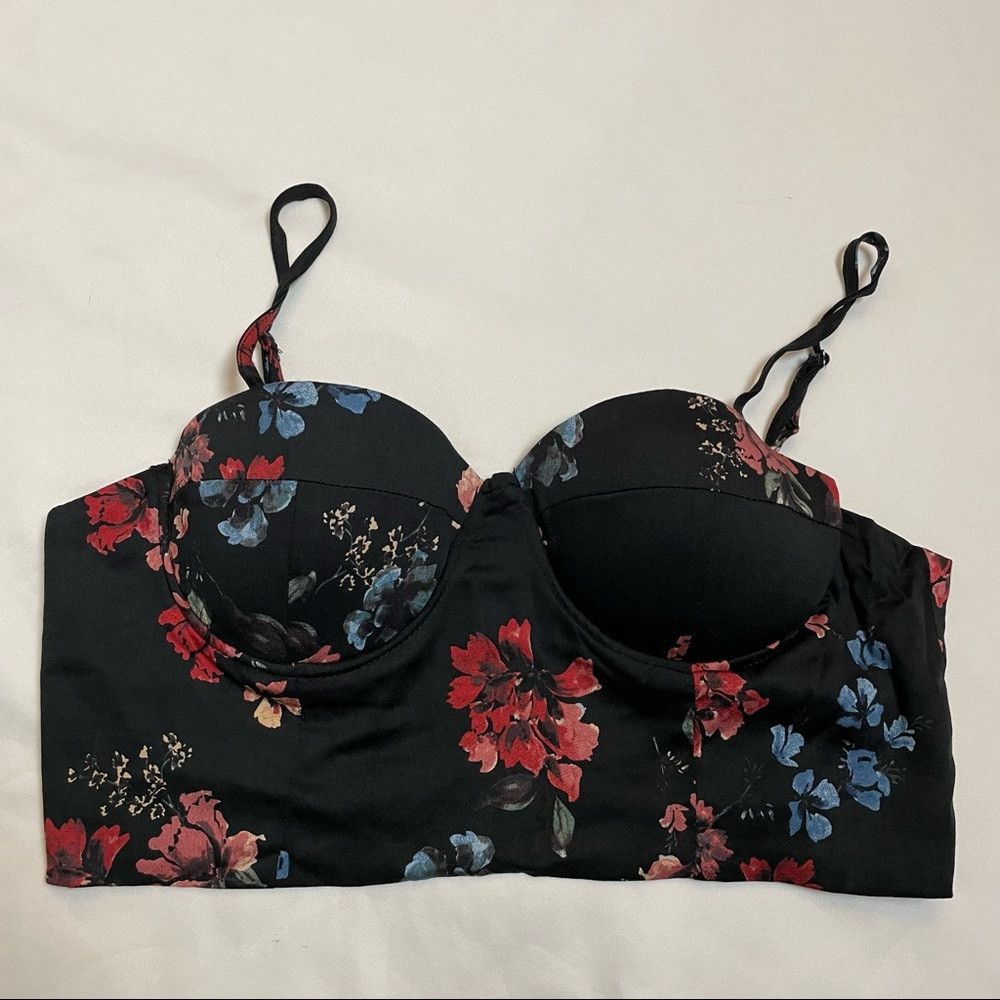 Other NWT New Olivaceous Floral Crop Corset Top Size L Size L / US 10 / IT 46 - 5 Thumbnail