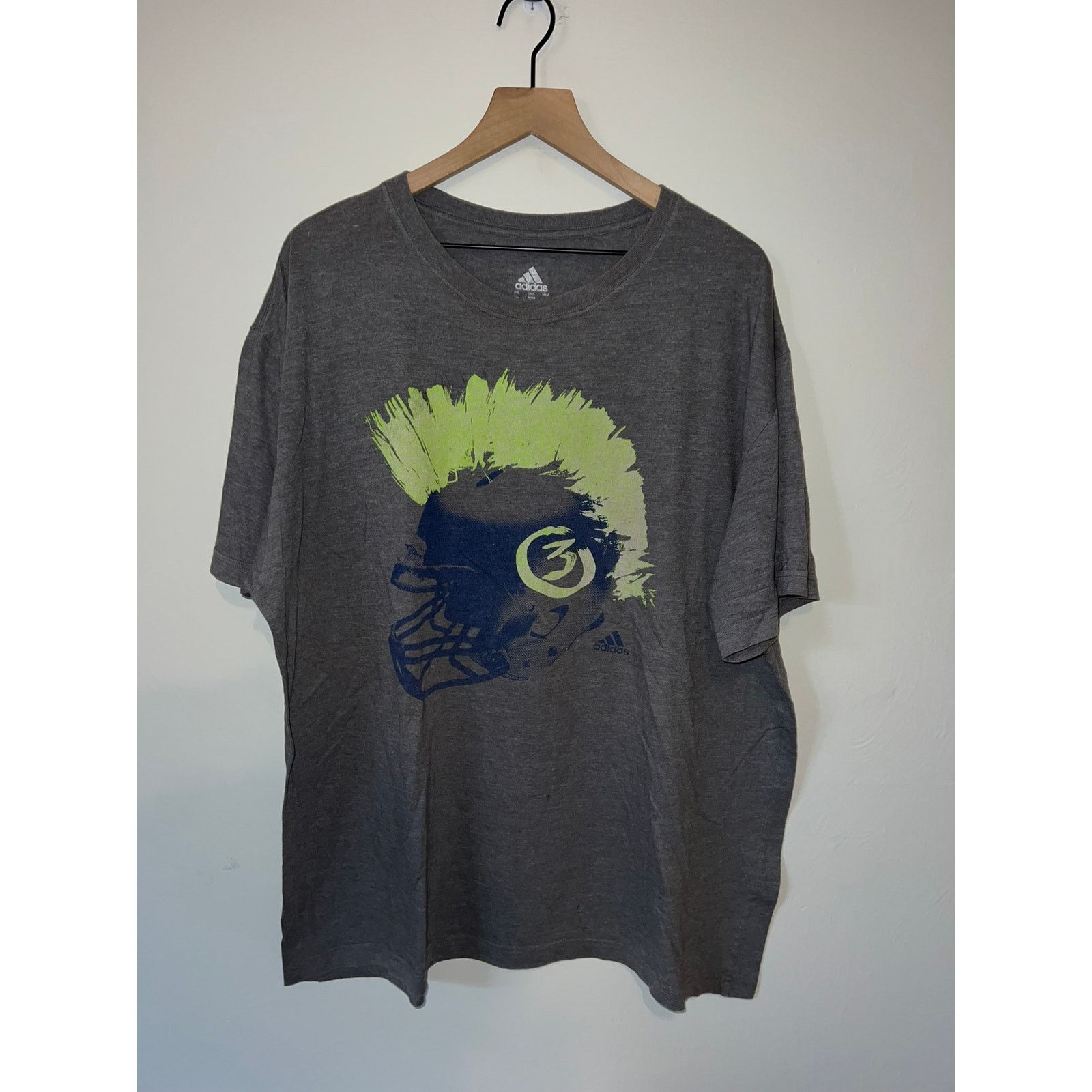 Adidas Seattle Seahawks Russell Wilson Shirt Adidas Football Tee 2X Size US XXL / EU 58 / 5 - 1 Thumbnail