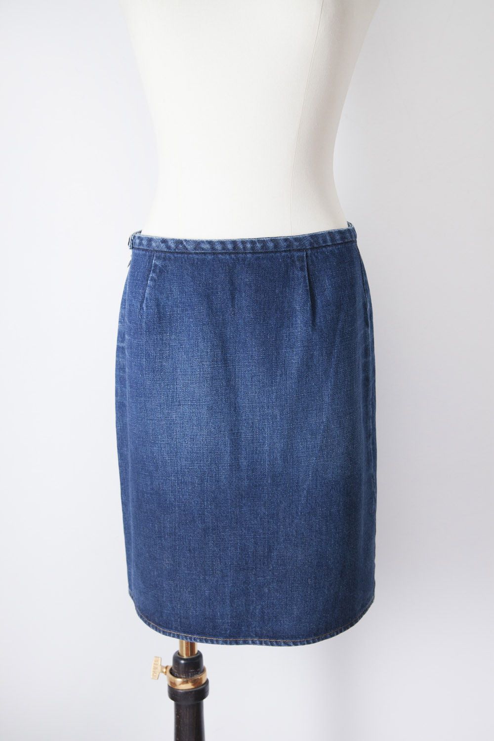 Helmut Lang 1998 denim midi skirt Size 27" / US 4 / IT 40 - 1 Thumbnail