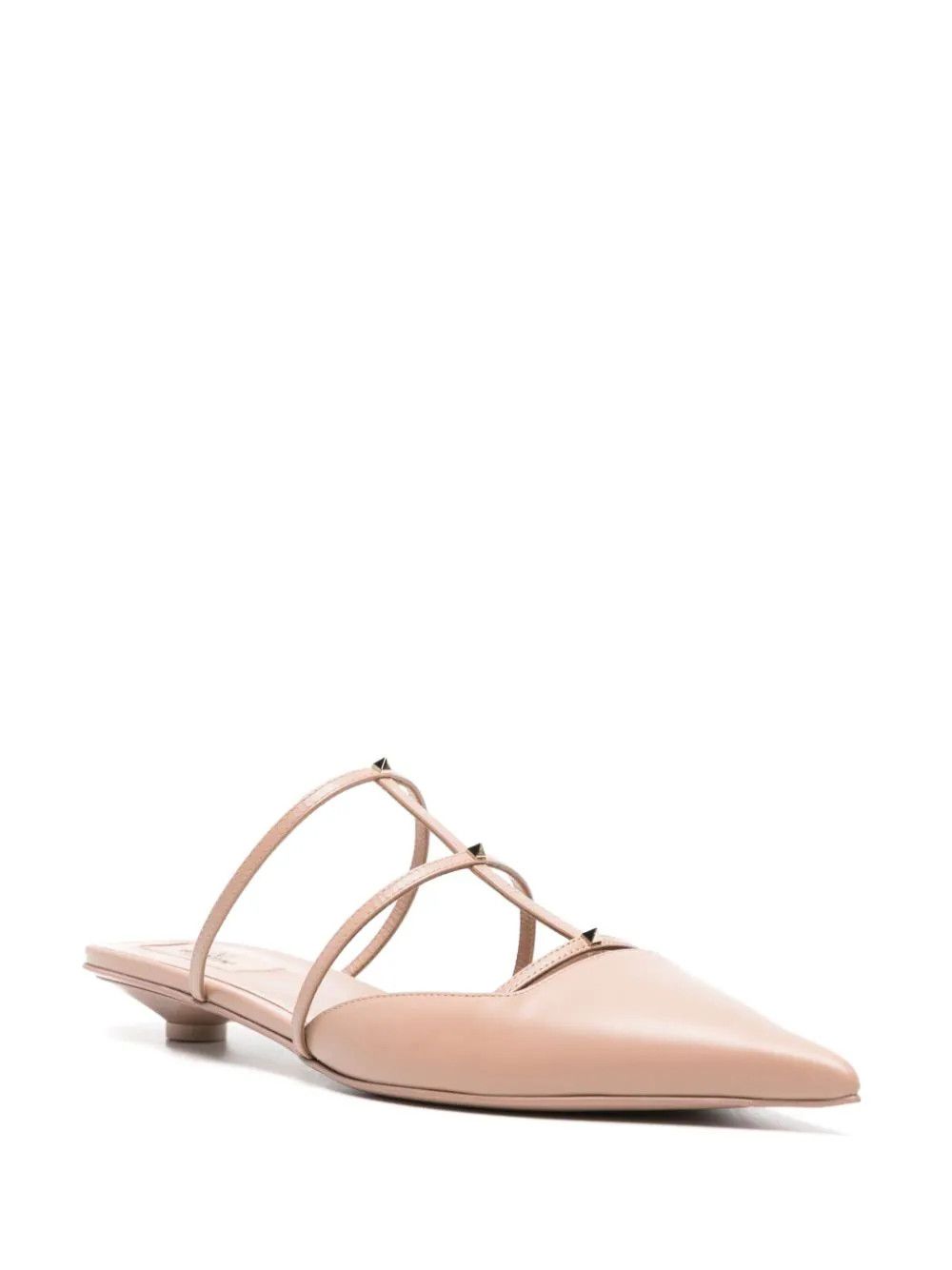 Valentino o1s22i1n0924 Smooth Leather Rockstud Wispy Mules in Pink Size US 6 / IT 36 - 2 Thumbnail