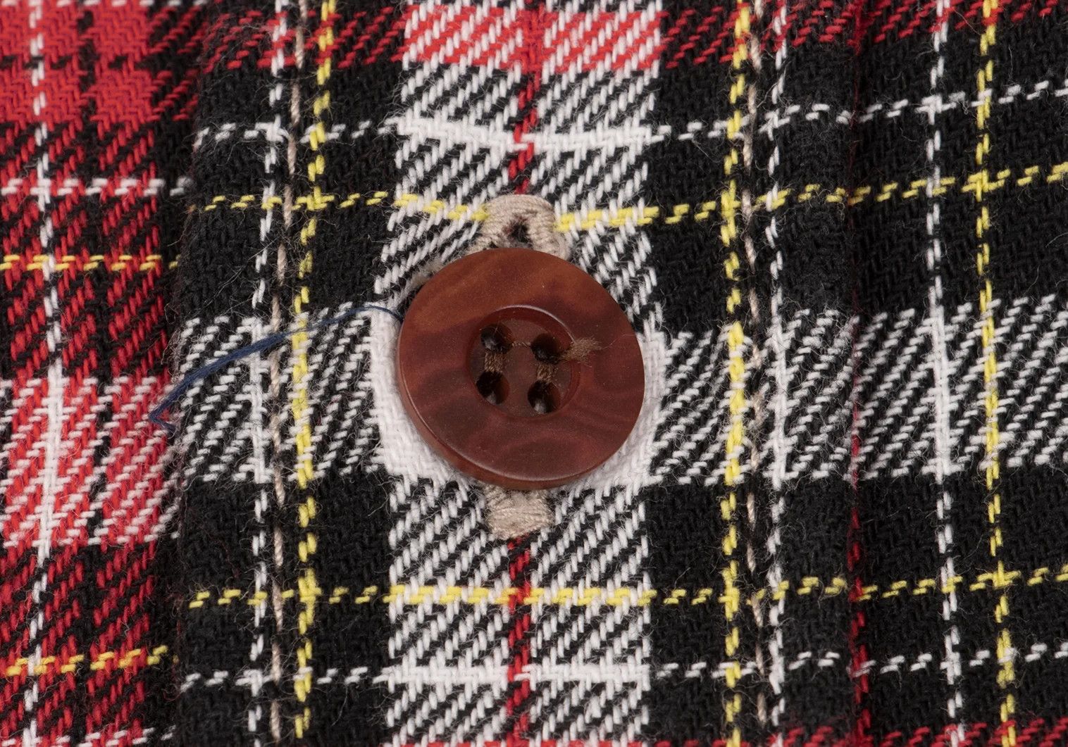 Junya Watanabe Elbow Patch Check Shirt in Red, White, and Khaki Size US S / EU 44-46 / 1 - 4 Thumbnail