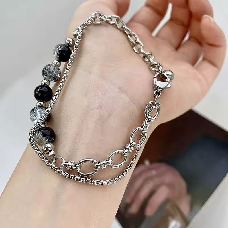 Jewelry Double Layer Link Bead Splicing Bracelets Size ONE SIZE - 5 Thumbnail