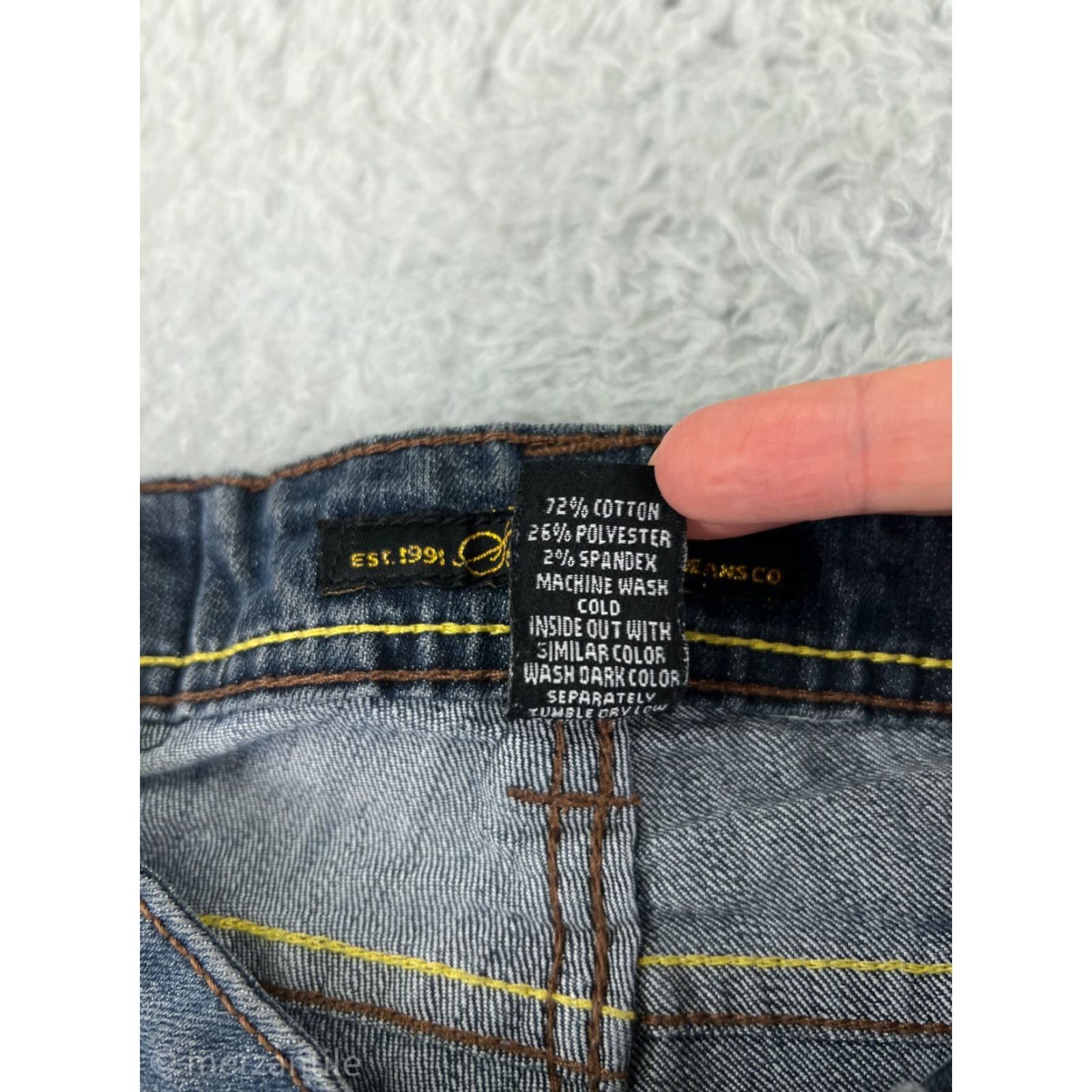 Southpole VINTAGE Southpole Jeans Womens 3 Denim Blue Bootcut Jeans HipHop Culture Y2K Cotton Size 26" / US 2 / IT 38 - 4 Thumbnail