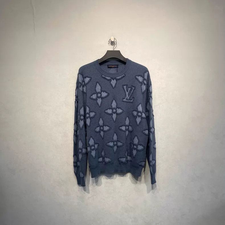 Louis Vuitton Louis Vuitton SS25 three-flower flocked sweater Size US XL / EU 56 / 4 - 2 Thumbnail