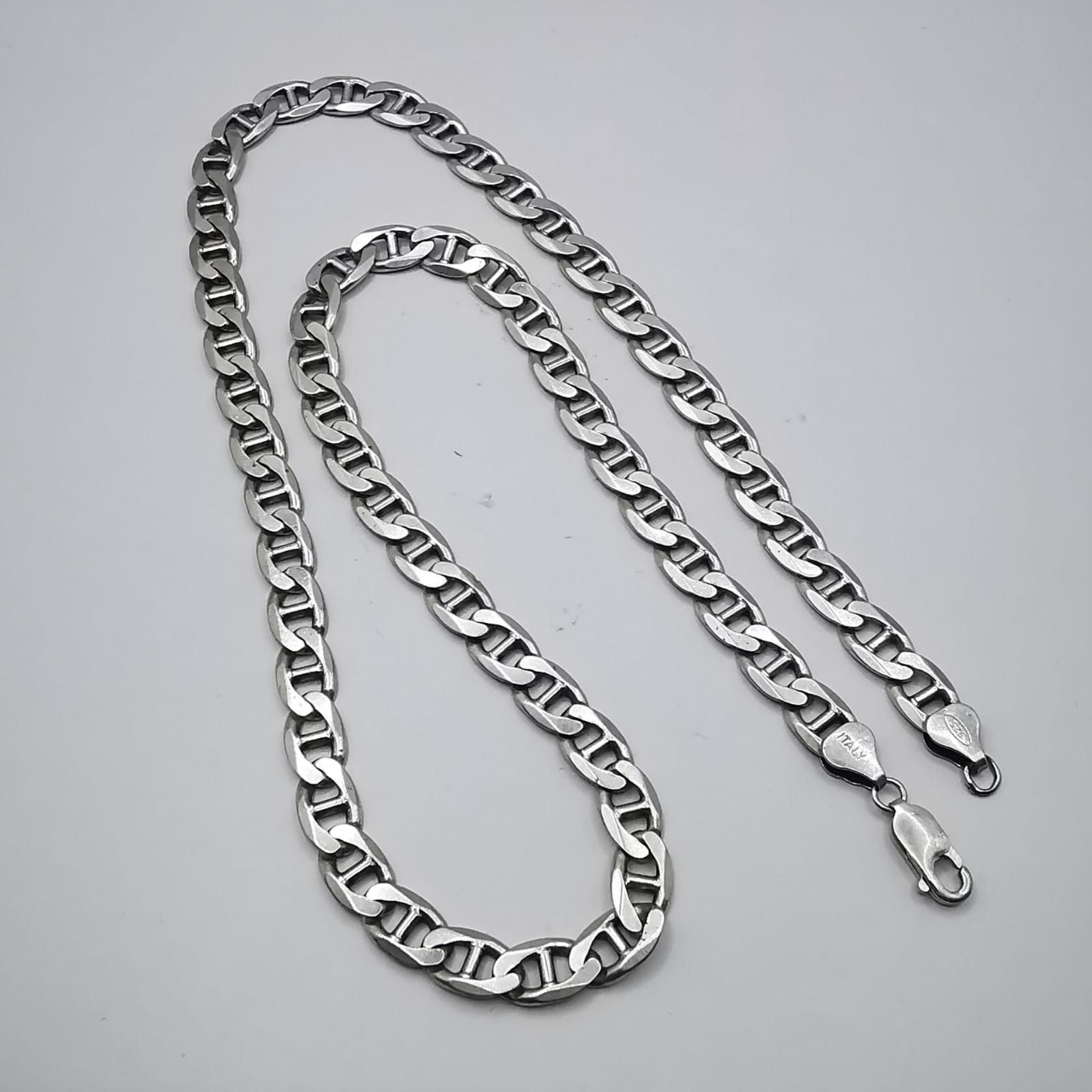 Sterling Silver Vintage Jewelry Chain, 925 Sterling Silver, Signed 43,12g Size ONE SIZE - 3 Thumbnail