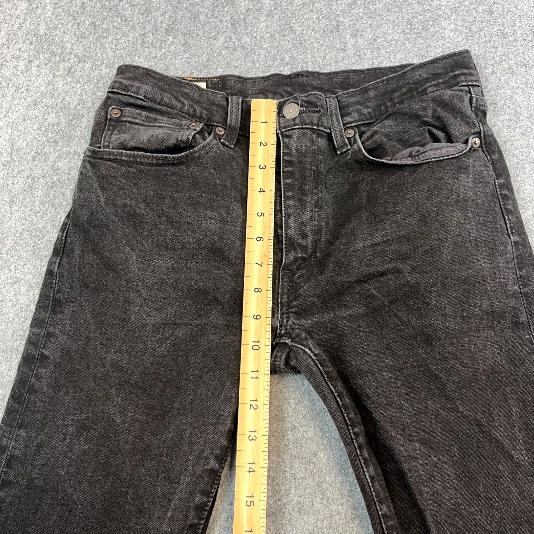 Levi's Levi's Jeans Slim Skinny 34 Dark Wash Black Faded Stretch Premium Big E Mens Regular 34in 5-Pocket Denim Cotton Lyocell Elastan Size US 34 / EU 50 - 5 Thumbnail