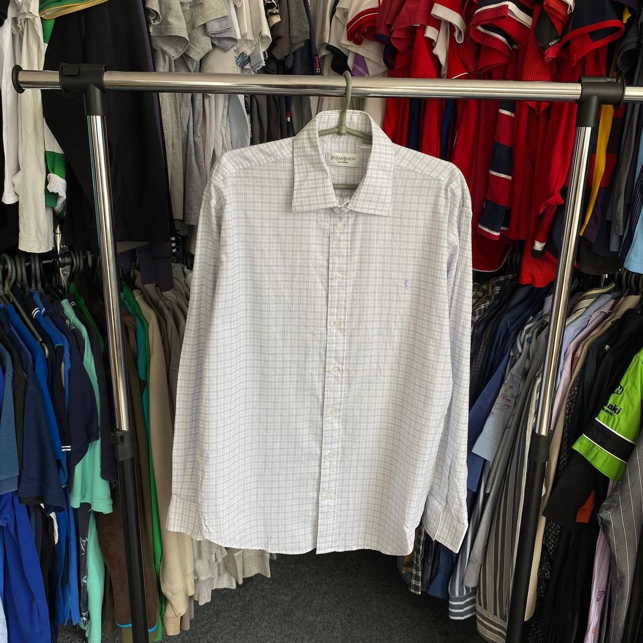 Vintage × Yves Saint Laurent Luxury Yves Saint Lauren small logo vintage designer shirt Size US L / EU 52-54 / 3 - 1 Thumbnail