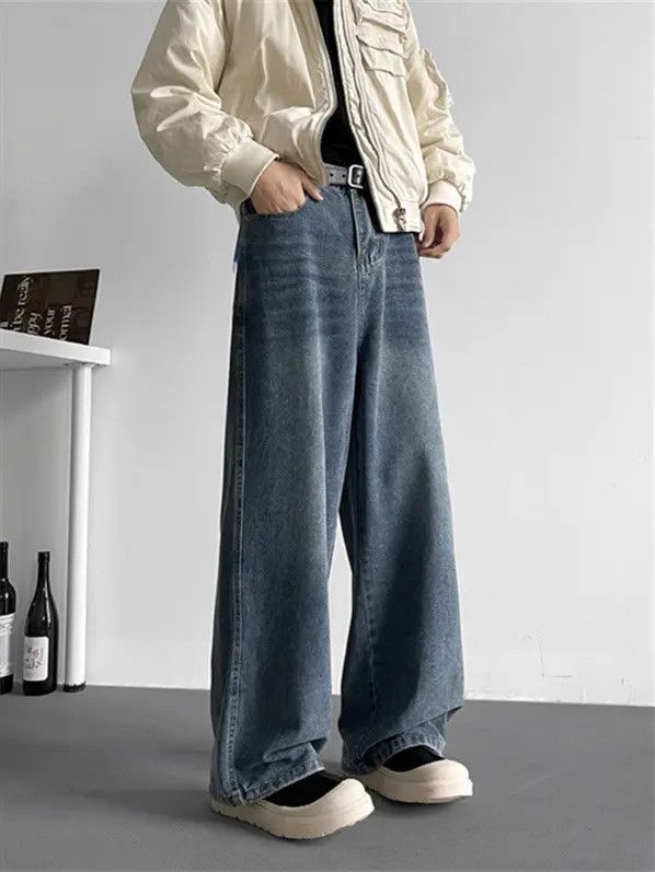 Japanese Brand × Jean Retro loose wide leg slightly flared jeans Size US 32 / EU 48 - 3 Thumbnail