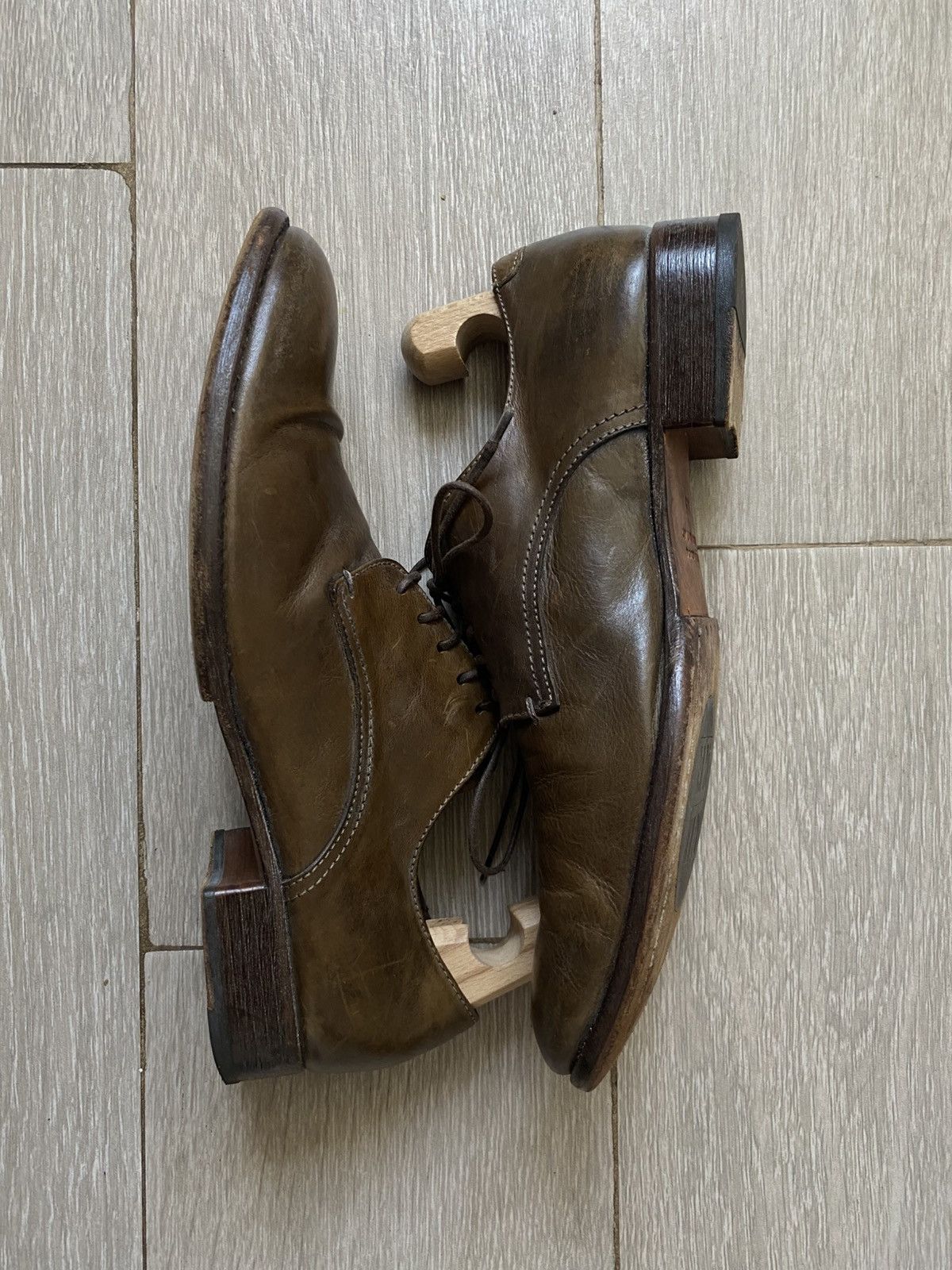 MoMA VINTAGE MOMA AVANT GARDE LEATHER HANDMADE SHOES Size US 11.5 / EU 44-45 - 3 Thumbnail