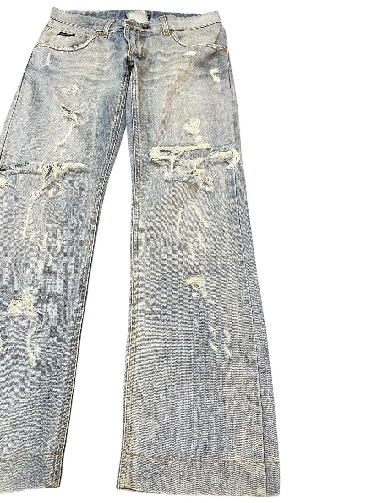 Dolce & Gabbana Vintage Dolce&Gabbana Double Zipper Ripped Distressed Denim Size US 31 - 4 Thumbnail