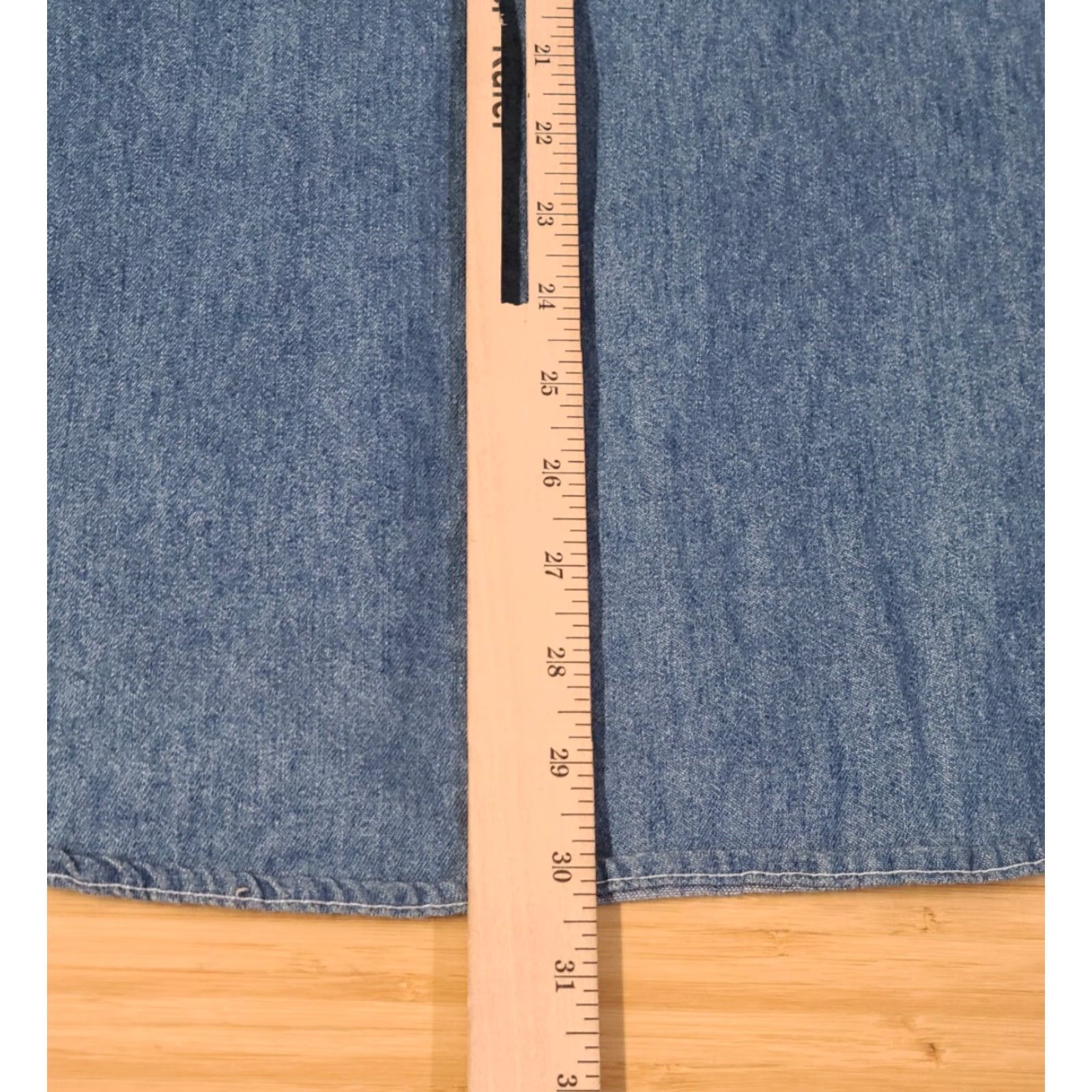Denime VINTAGE Top Line USA Denim Button-Up Long Sleeve Embroidered Looney Tunes Plaid Collared Shirt M Women Blue 100% Cotton USA-made Embroidered Logo Size M / US 6-8 / IT 42-44 - 8 Thumbnail