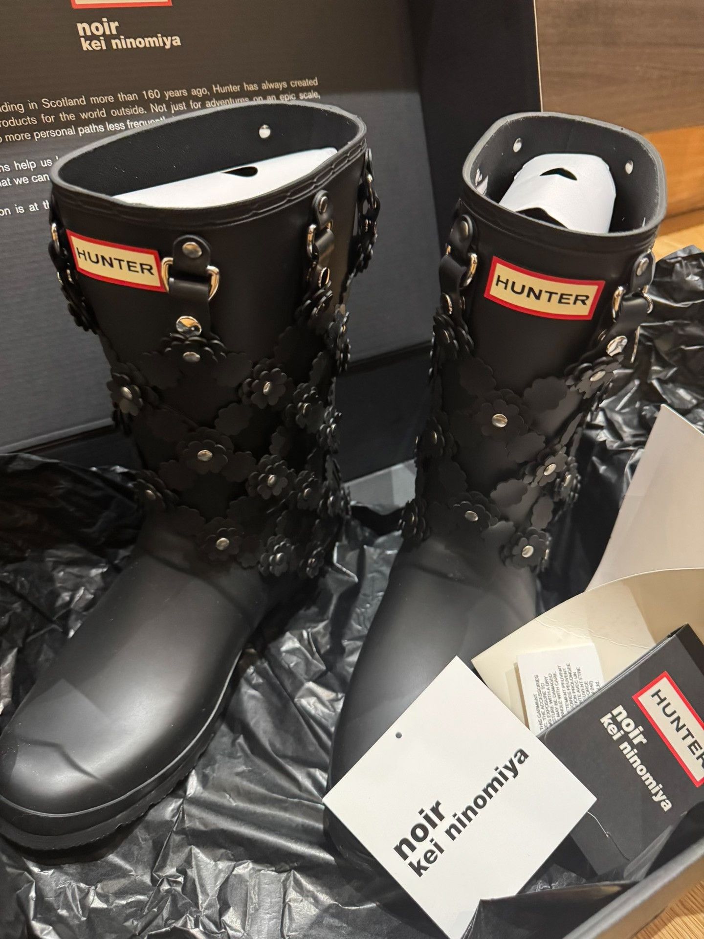 Noir Kei Ninomiya Noir Kei Ninomiya x Hunter Harness Flower Heeled Boots Size US 11 / IT 41 - 1 Thumbnail