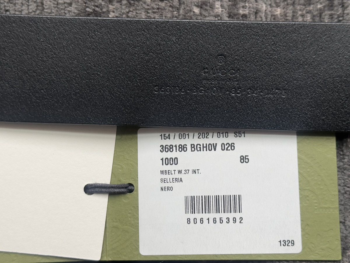 Gucci Gucci Matte Black Interlocking G Belt sz 85 Size 32 - 1 Thumbnail