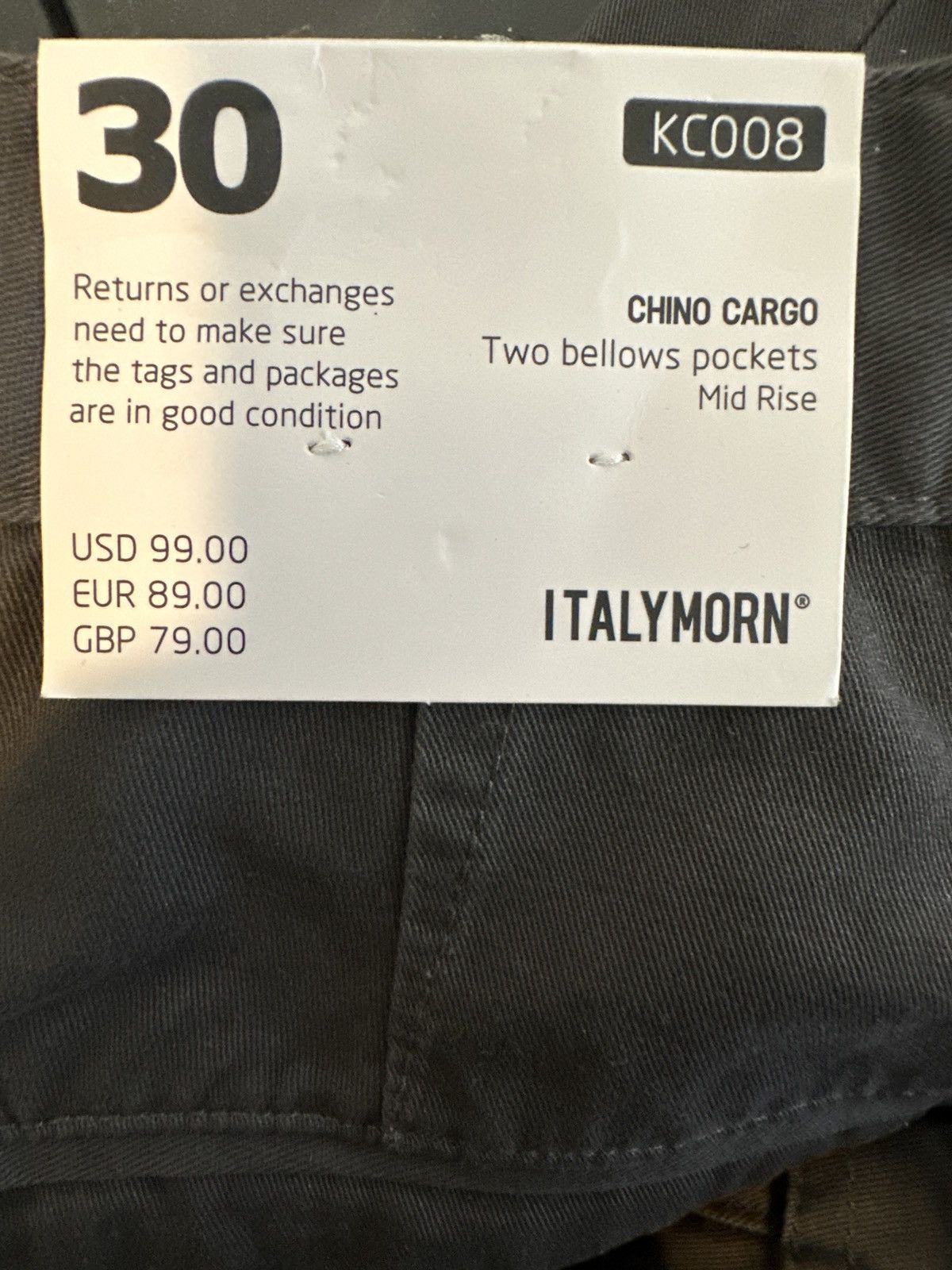 Other Italymorn Chino Cargo Mid Rise Panrs Size US 30 / EU 46 - 13 Thumbnail