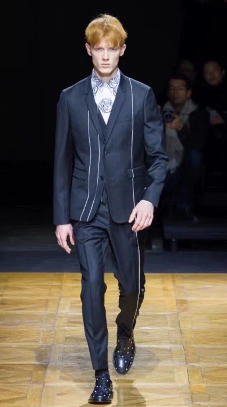 Dior Dior 14fw white line wool suit 2501-Nextarrow Size 46R - 9 Thumbnail