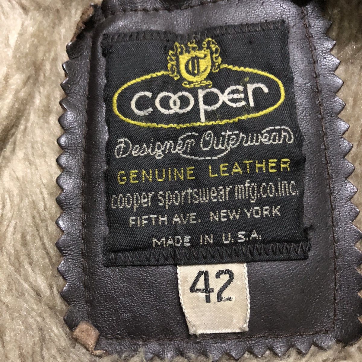 Cooper × Vintage Rare Distressed Vintage Cooper Sportswear Leather Jacket Size US M / EU 48-50 / 2 - 16 Thumbnail