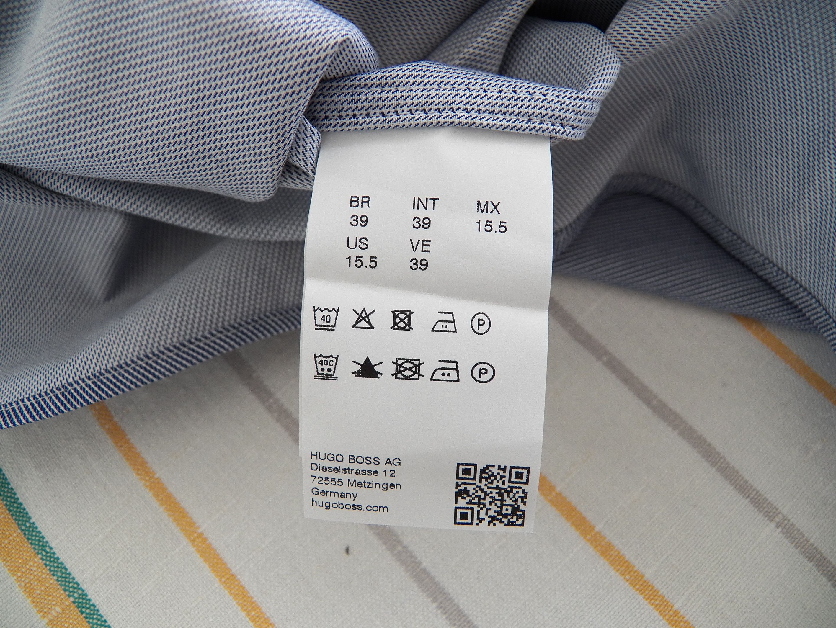 Hugo Boss Hugo Boss Tailored Mens Dress Shirt Size 39 15.5 Pinstripe Size 40R - 4 Thumbnail