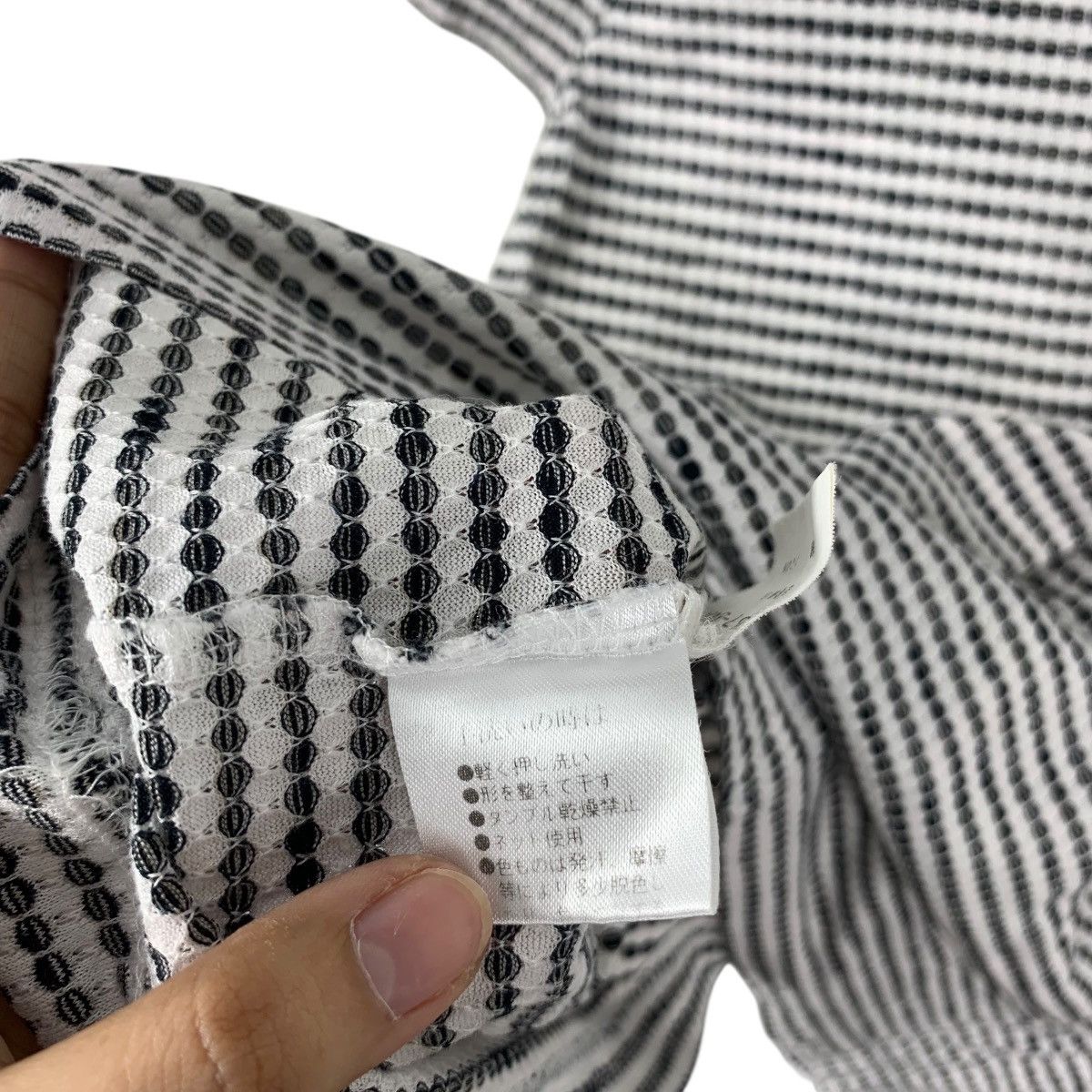 Other RAIKA STYLE Design Black White Micro Stripe Polo Tee Shirt Size US M / EU 48-50 / 2 - 9 Thumbnail