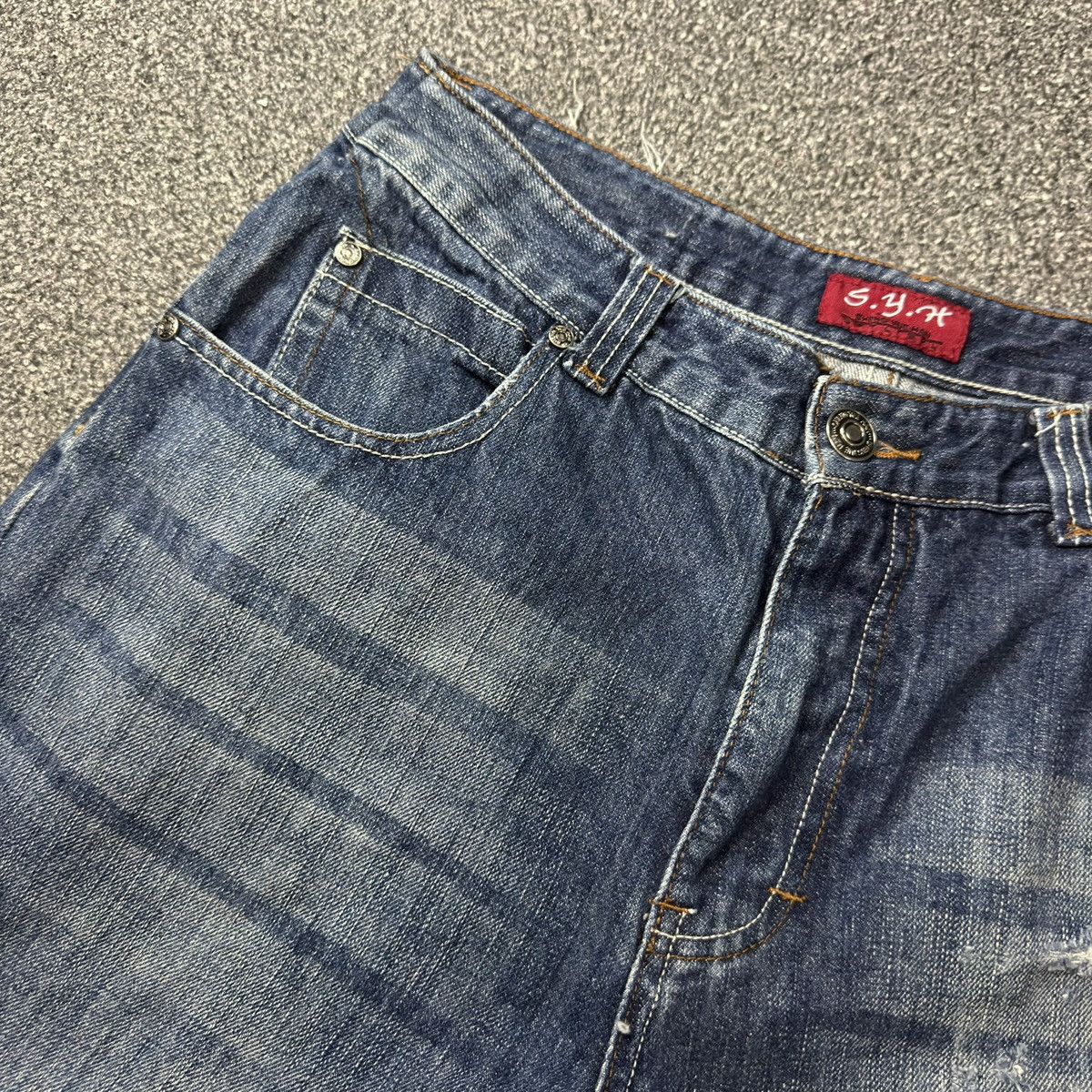 Who Decides War 🔥🇯🇵 Japanese Baggy Flared SYH Streetwear Wide Leg Denim Size US 35 - 10 Thumbnail