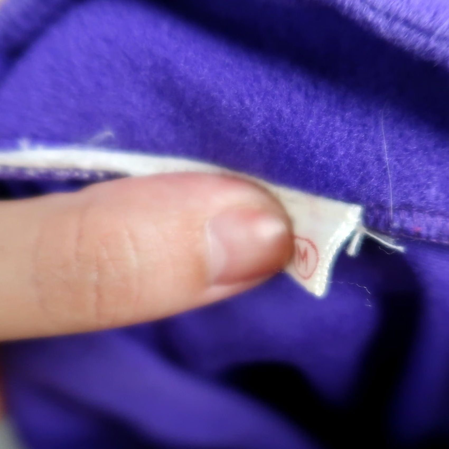 Vintage VINTAGE 80s Royal Purple Fleece Zip Front Long Robe M Women Size ONE SIZE - 6 Thumbnail